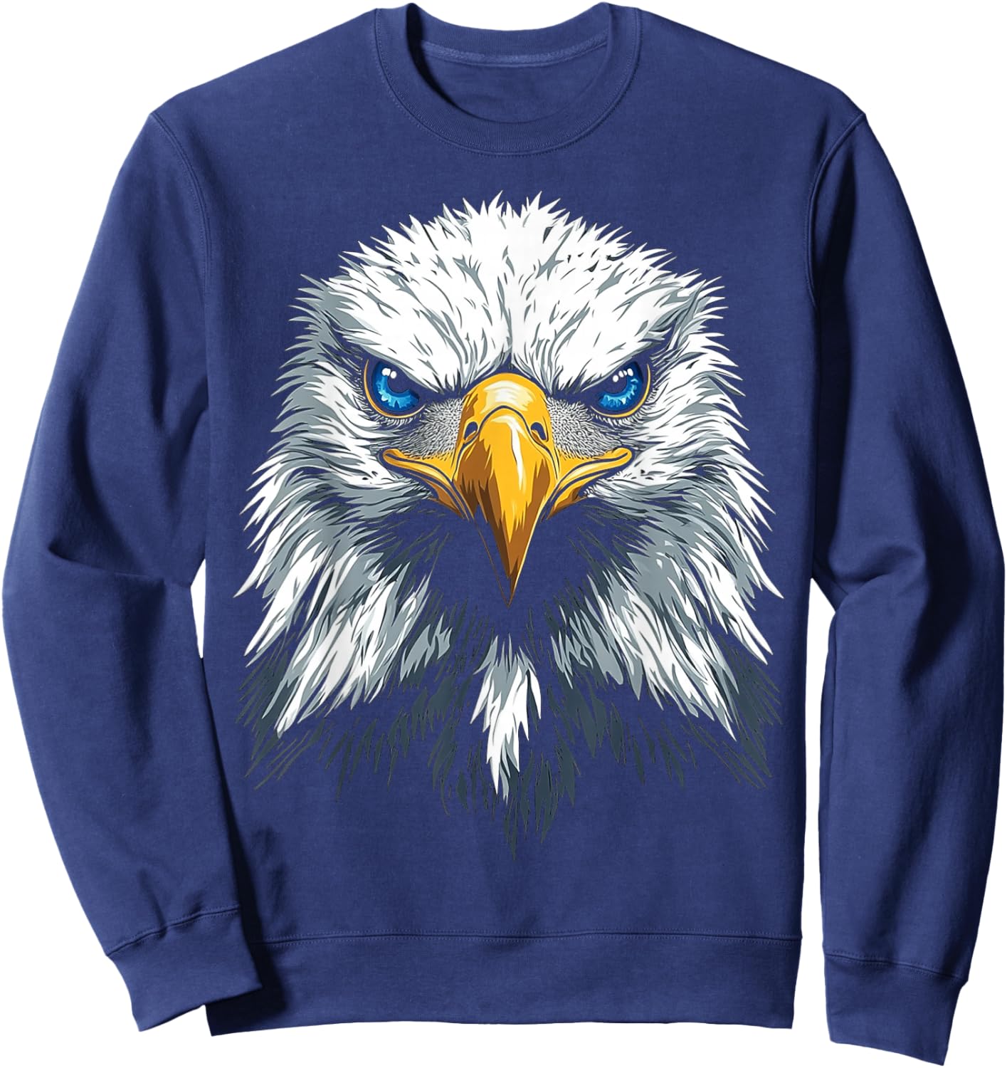 Adler Vogel Grafik Tierkunst Blauaugen Adler Sweatshirt - Sweatshirt | Navy