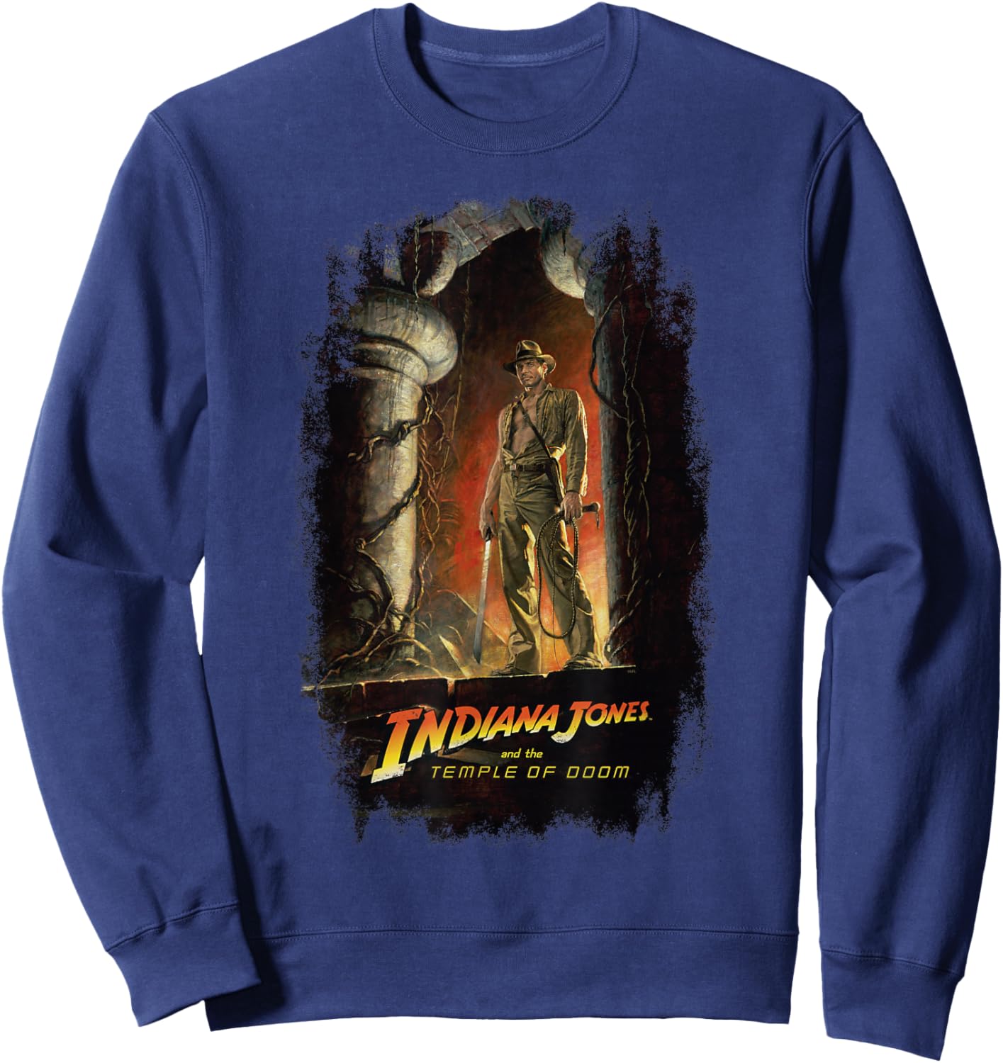 Lucasfilm Indiana Jones and The Temple of Doom Poster Art Sweatshirt - Sweatshirt | Navy
