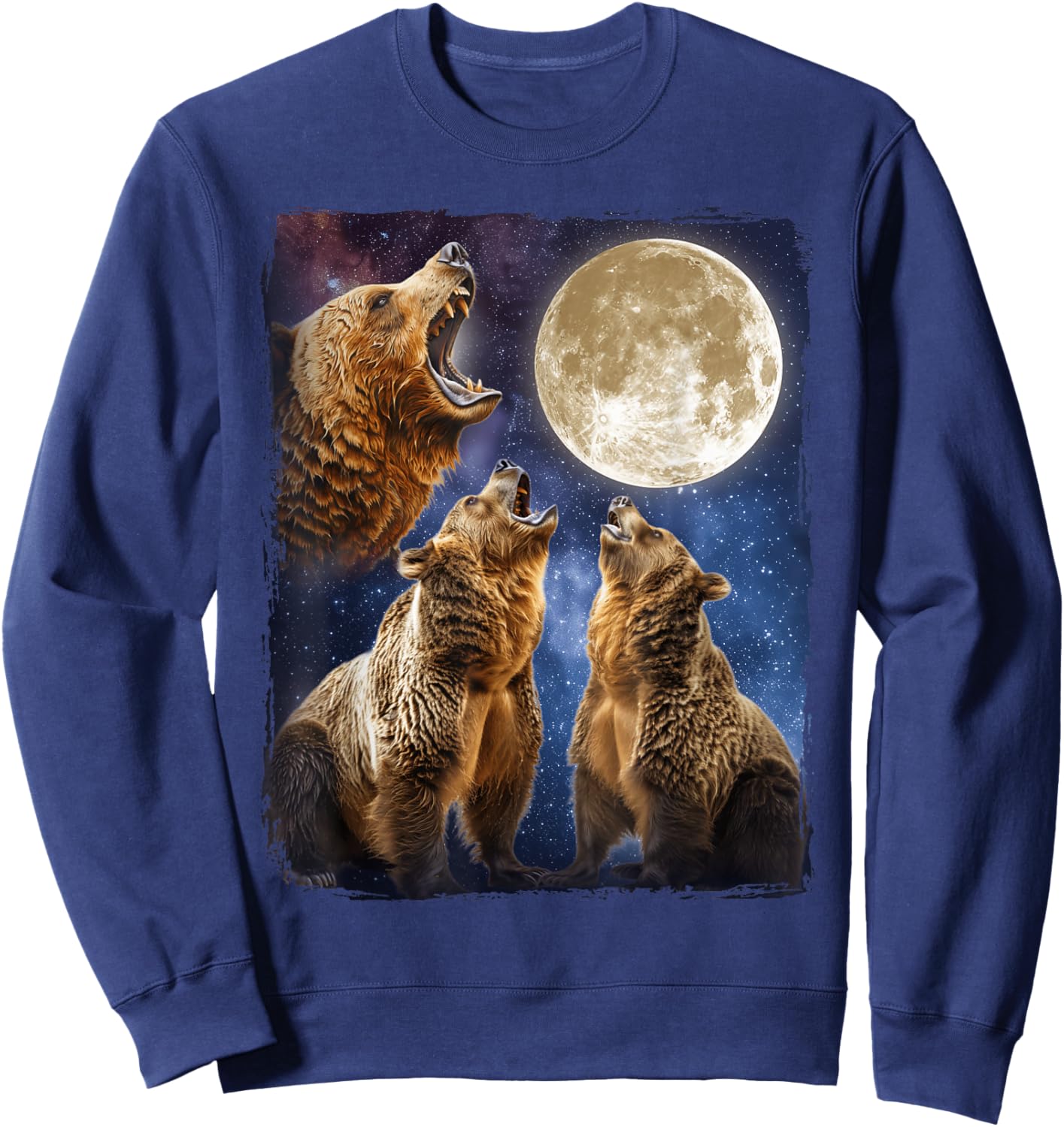 Bear Howling Moon Sweatshirt - Sweatshirt | Navy