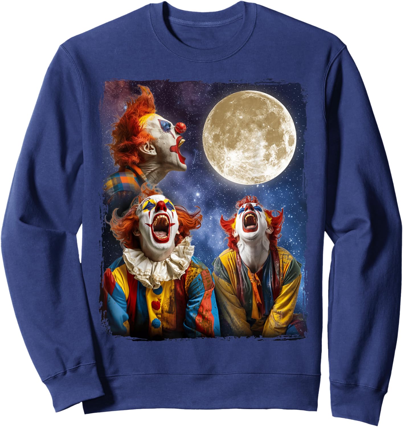 Clowns Howling Moon Sweatshirt - Sweatshirt | Navy