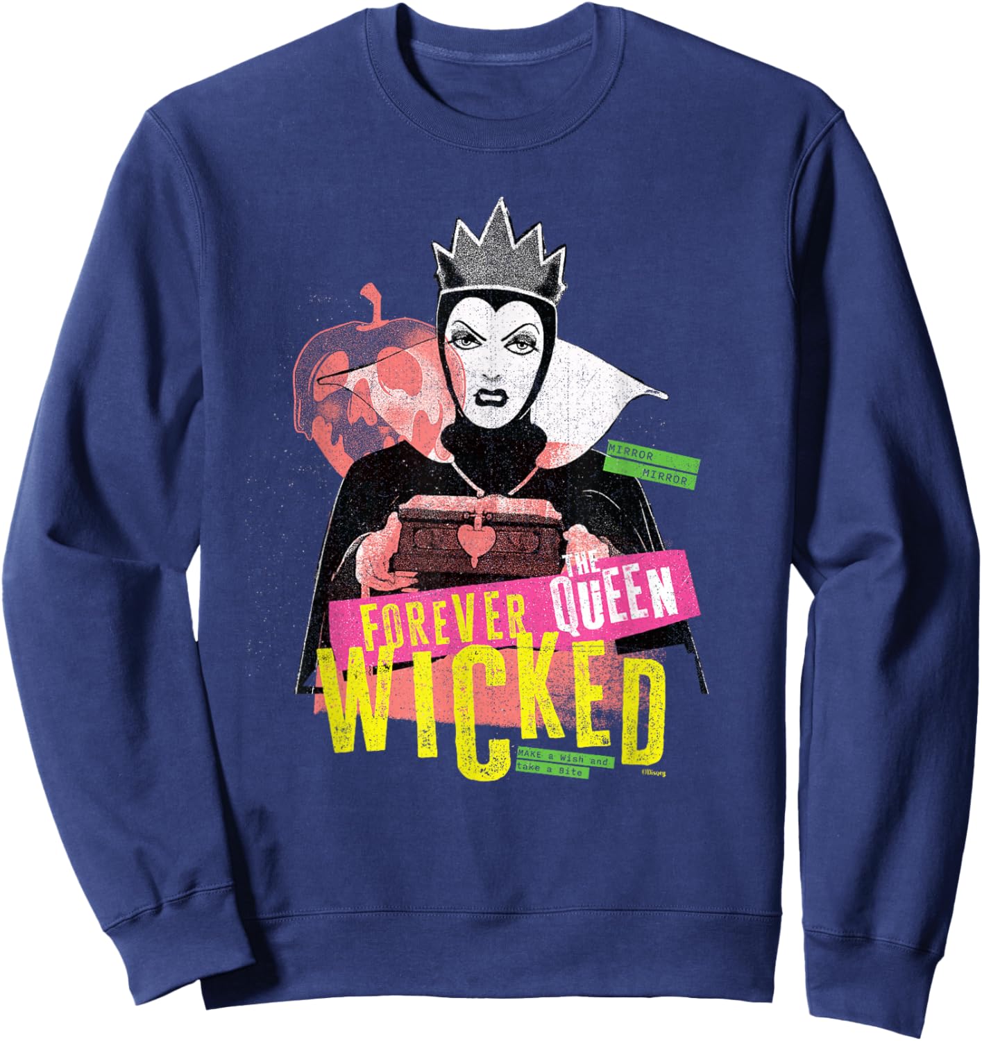Disney Villains Snow White Evil Queen Forever Wicked Band Sweatshirt - Sweatshirt | Navy