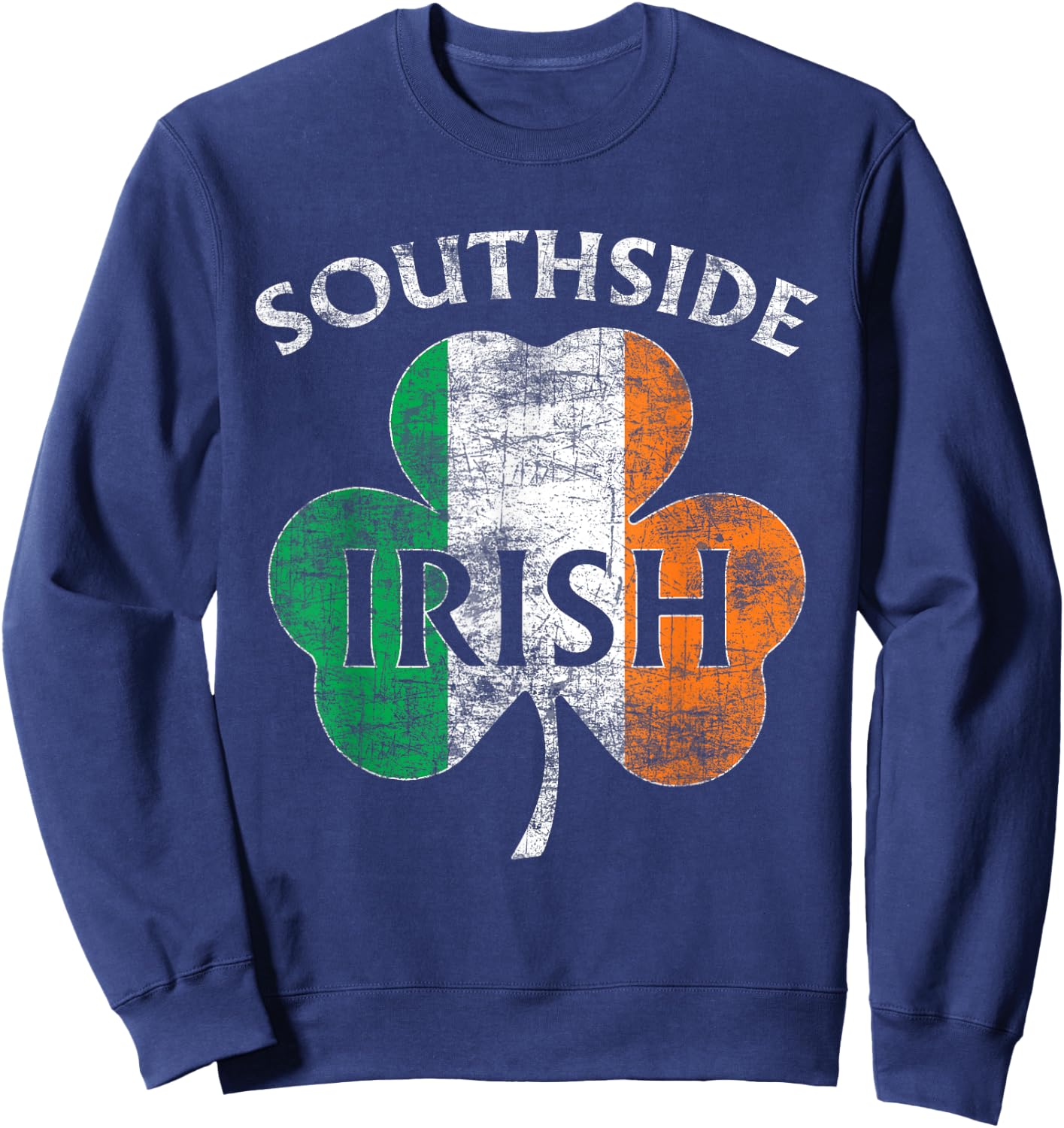 Chicago Southside Irish Flag St. Patrick's Day Sweatshirt - Sweatshirt | Navy