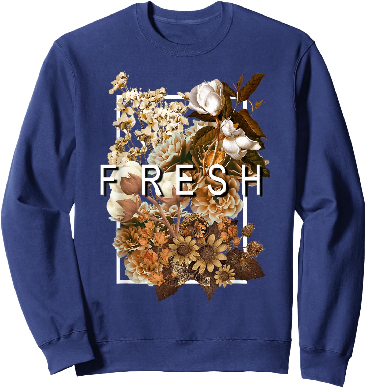FRESH Brown Color Sweatshirt - Sweatshirt | Navy