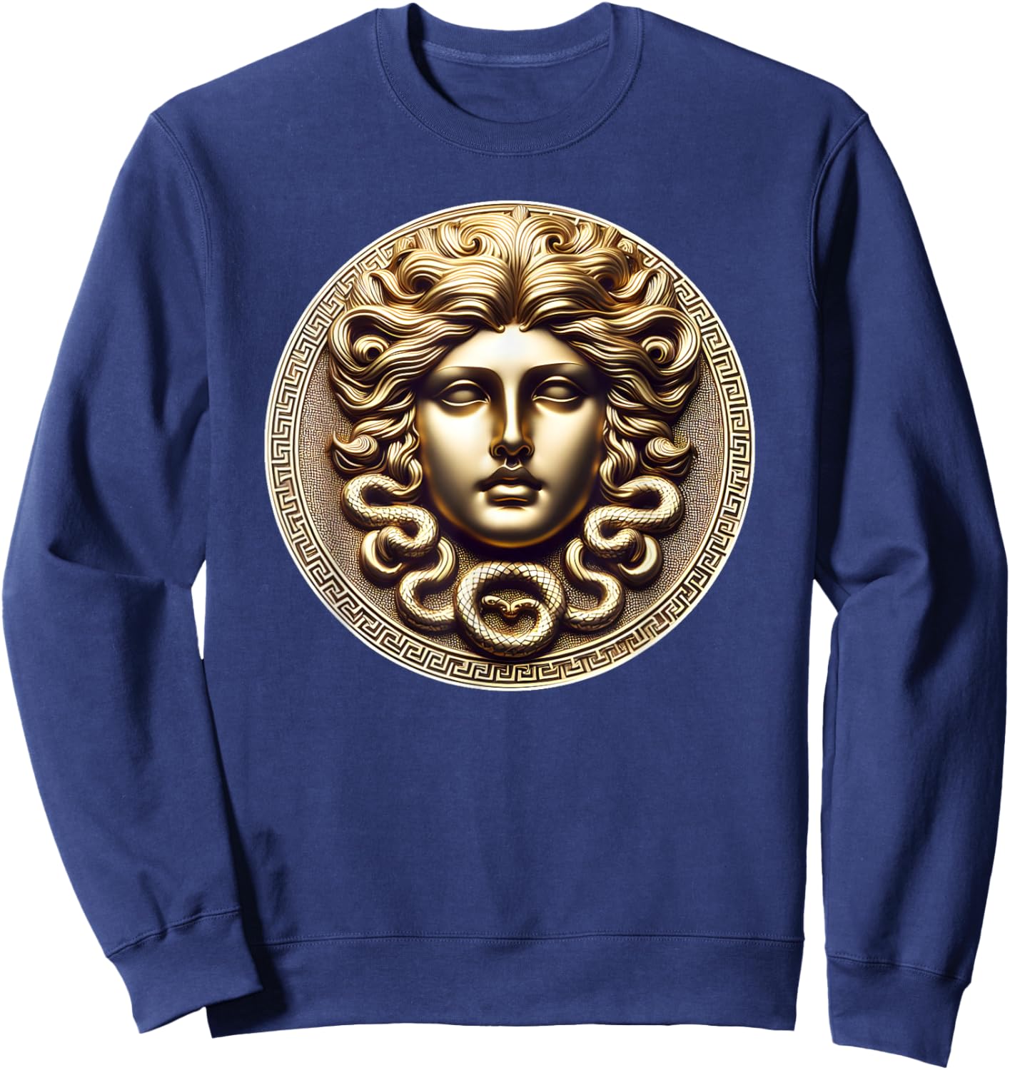 Medusa Head Myth Gorgon Snake Hair Greek Mythology Gift Sweatshirt - Sweatshirt | Navy