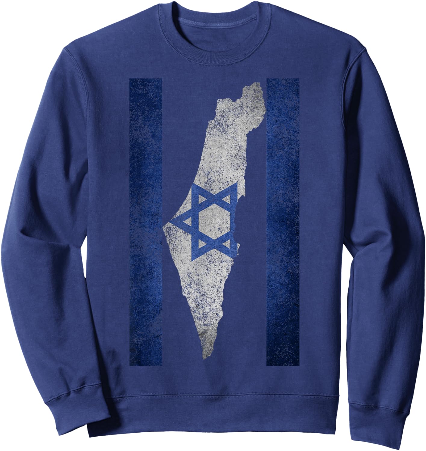 Israel Map Travel Jews Proud Jewish Gifts Israeli Flag Sweatshirt - Sweatshirt | Navy