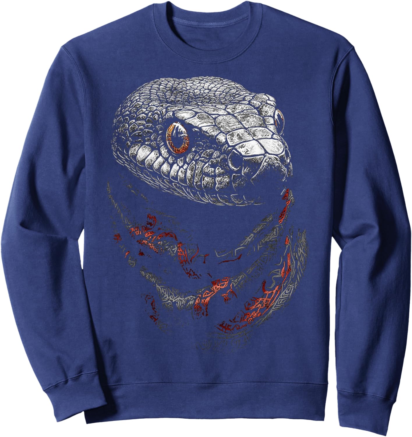 Snake Animal Graphic Art Snake Sweatshirt - Sweatshirt | Navy