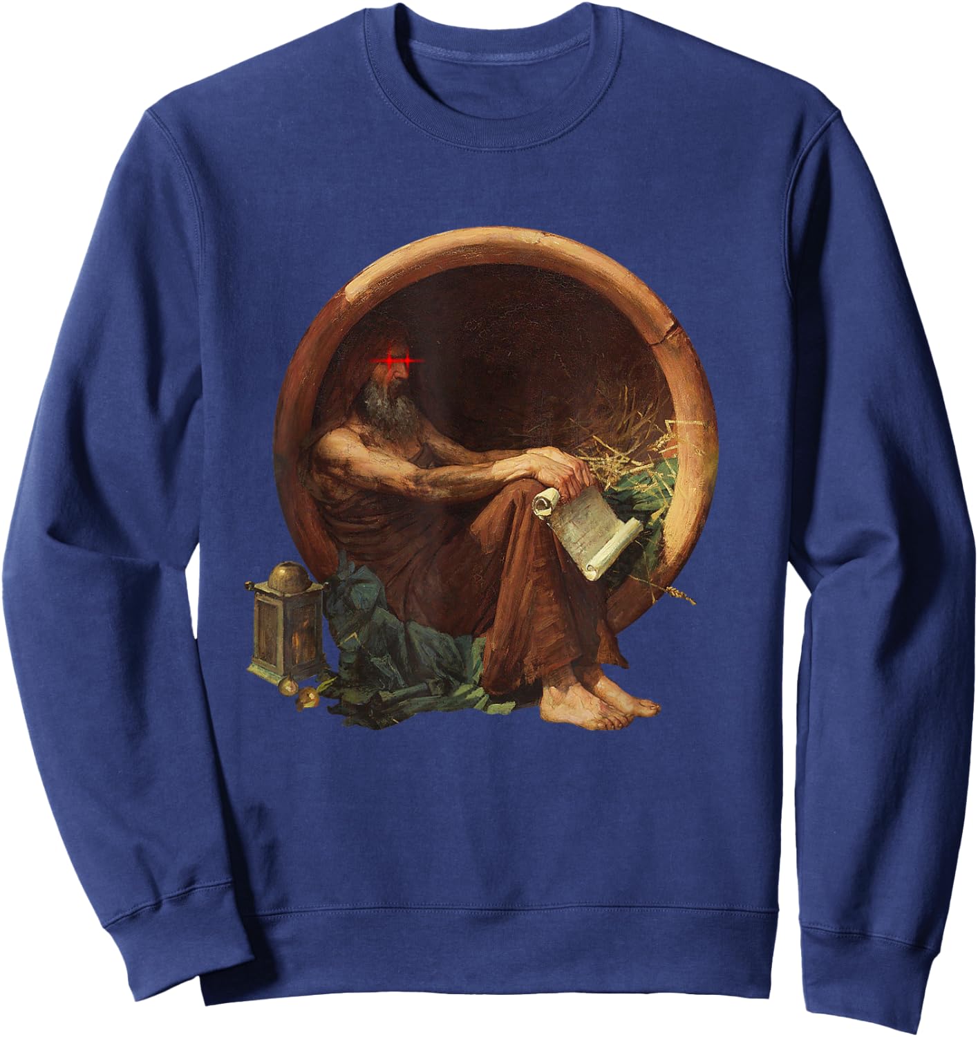 Diogenes gets Triggered - Mad Philosopher Sweatshirt - Sweatshirt | Navy
