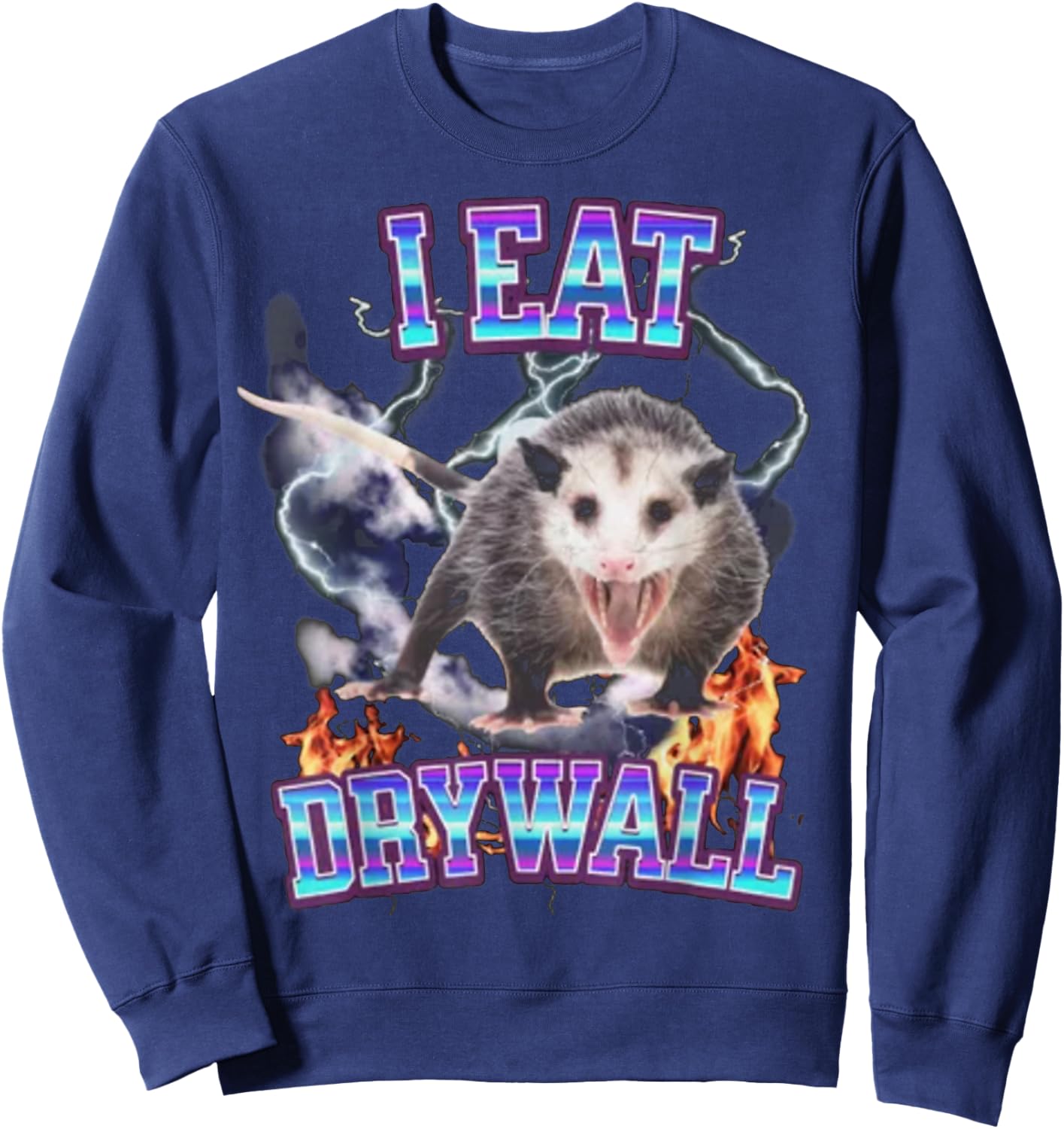 I Eat Drywall Possum Sweatshirt - Sweatshirt | Navy