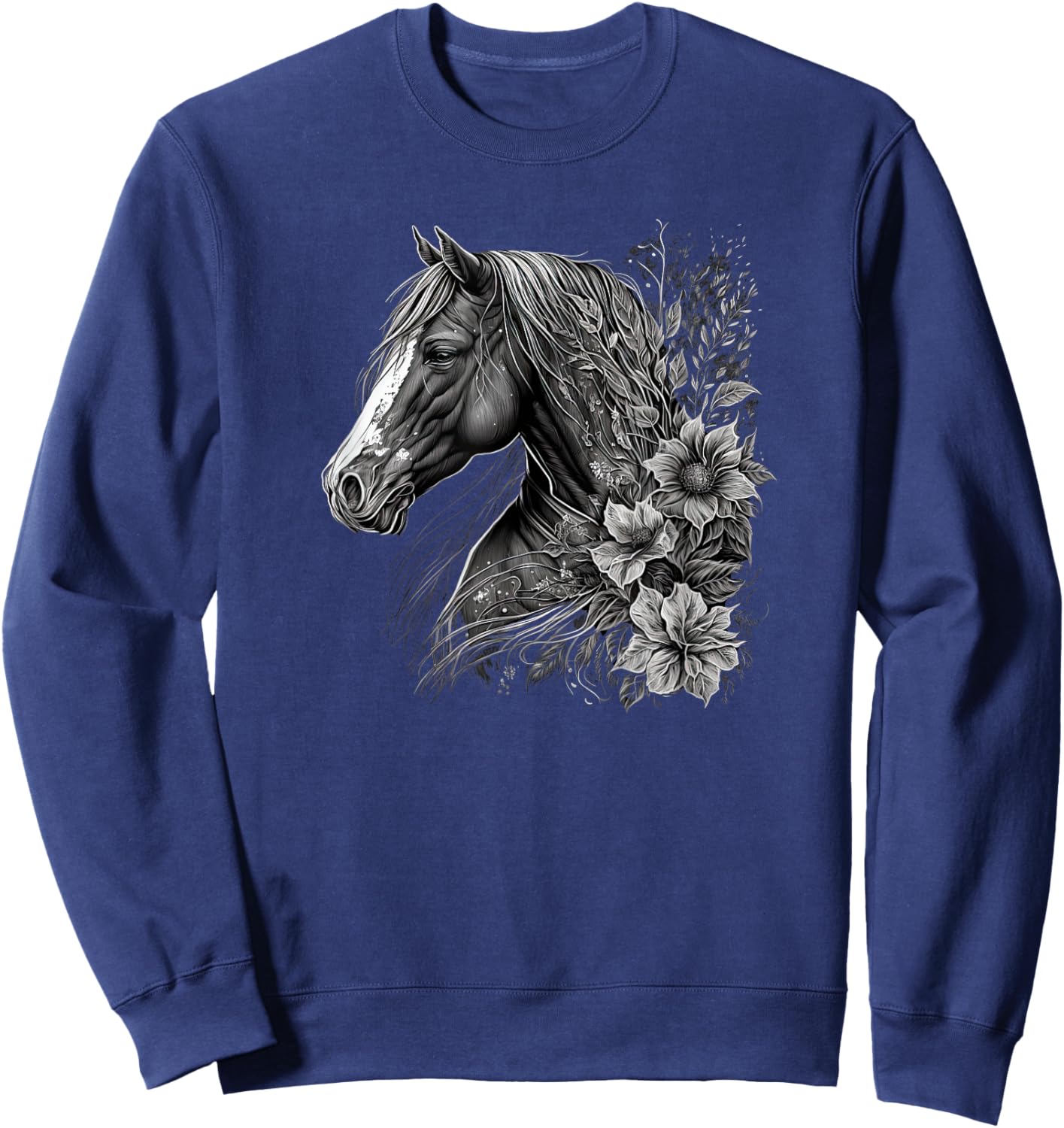 Horse Women kids Girls Riding Horse Lover Sweatshirt - Sweatshirt | Navy