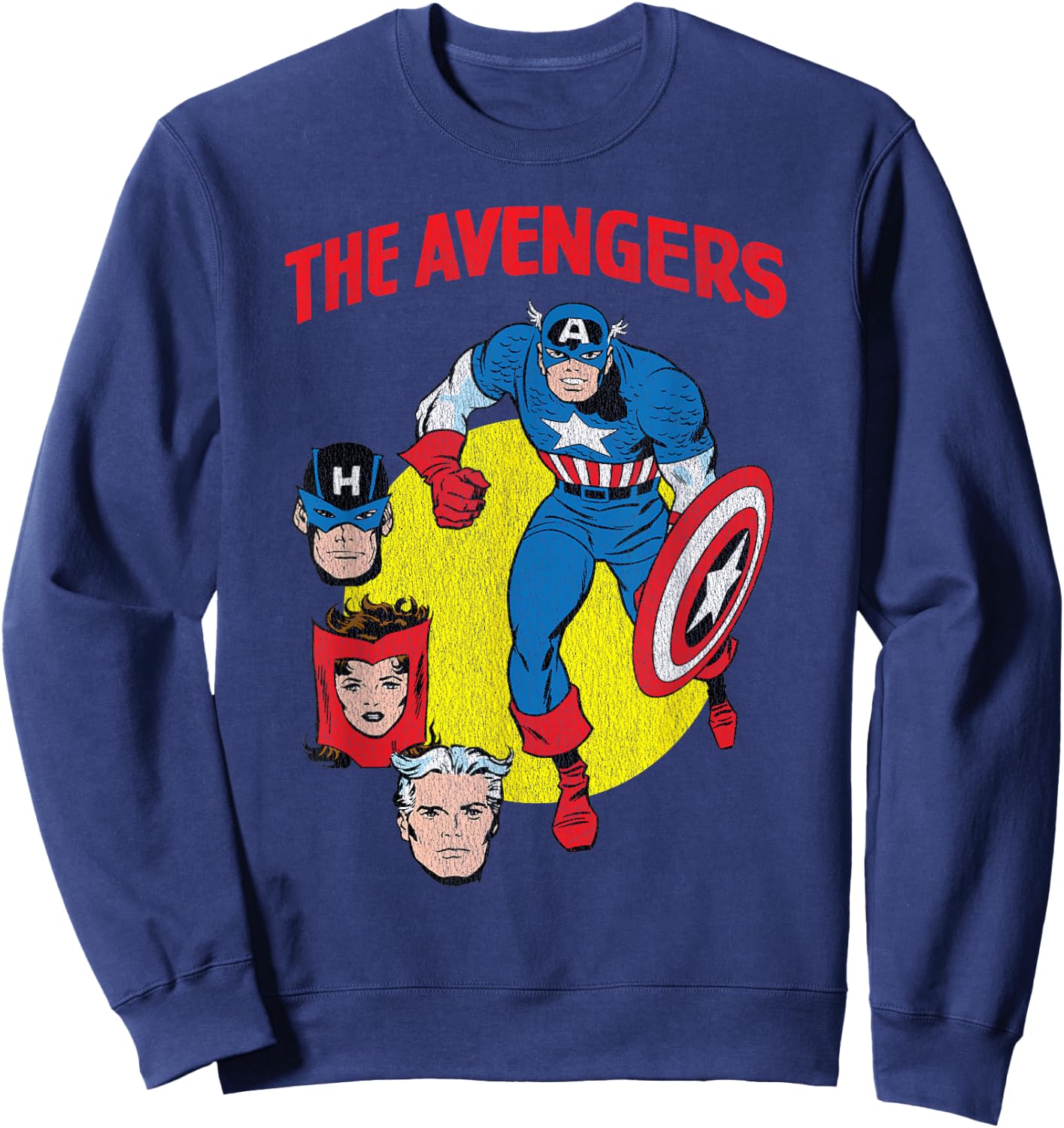 Marvel The Avengers Captain America Retro Sweatshirt - Sweatshirt | Navy