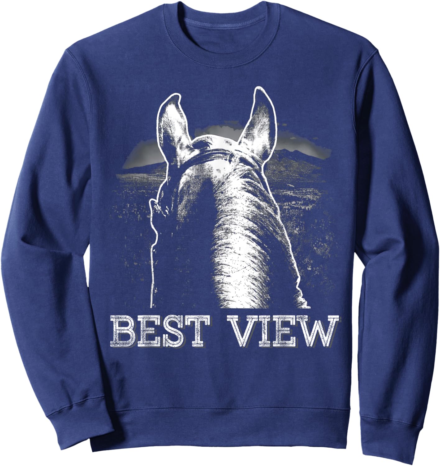 Best views horse riding Sweatshirt - Sweatshirt | Navy