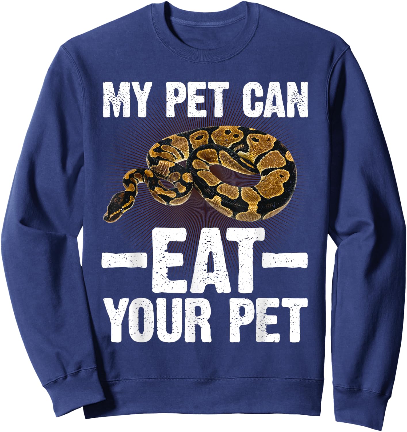 Ball Python Design Women Snake Reptile Python Lover Sweatshirt - Sweatshirt | Navy