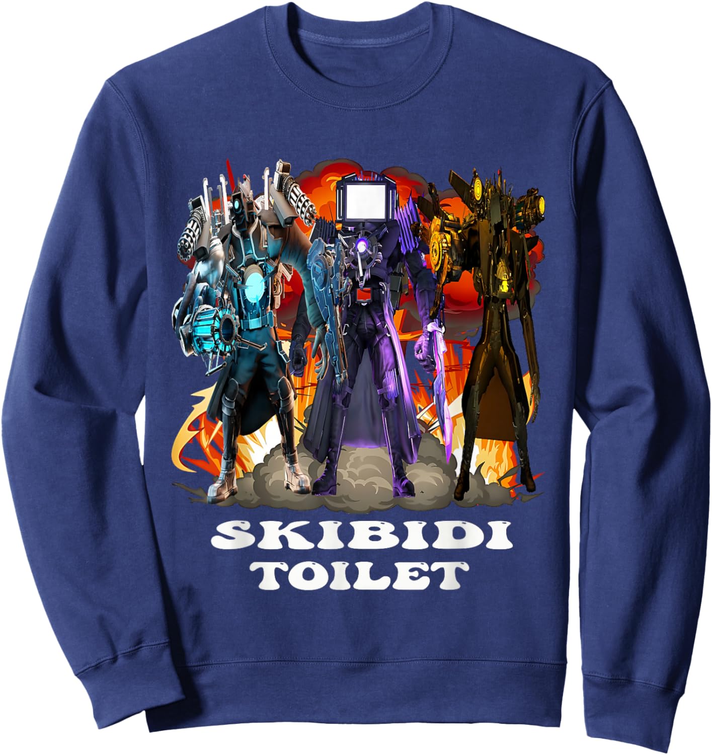 Birthday Boy and Girl , Titan Cameraman Tvman Funny Sweatshirt - Sweatshirt | Navy