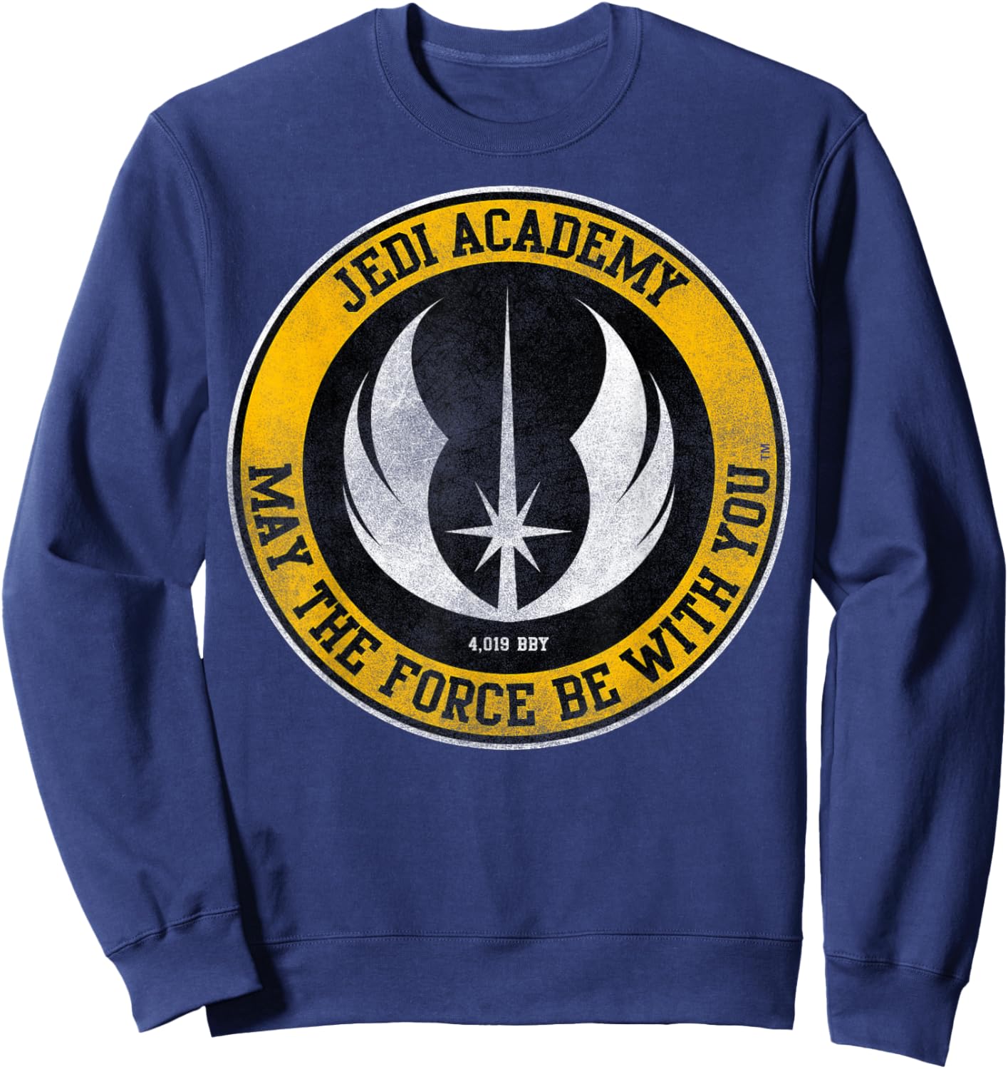 Star Wars Jedi Academy May The Force Be With You Text , Black, S Sweatshirt - Sweatshirt | Navy