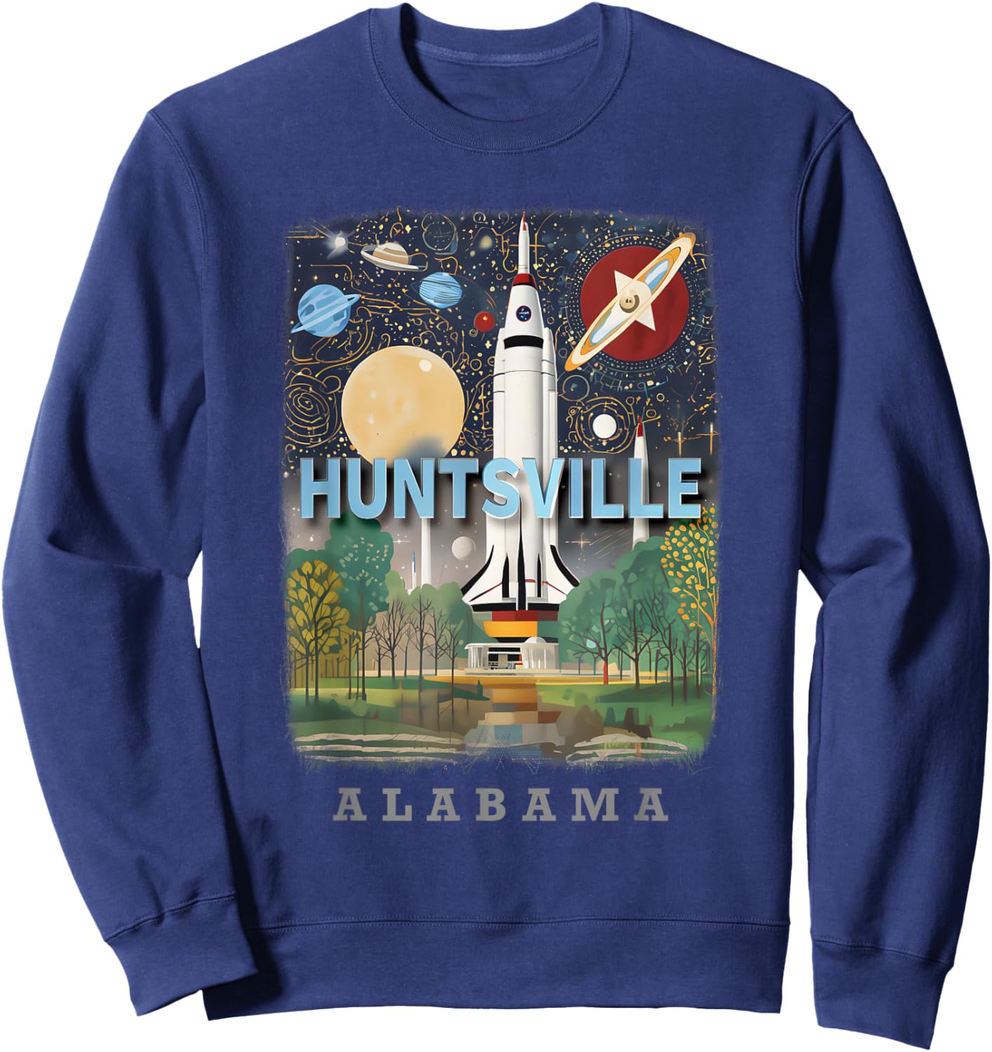 Huntsville Alabama AL Rocket City SD922 Sweatshirt - Sweatshirt | Navy
