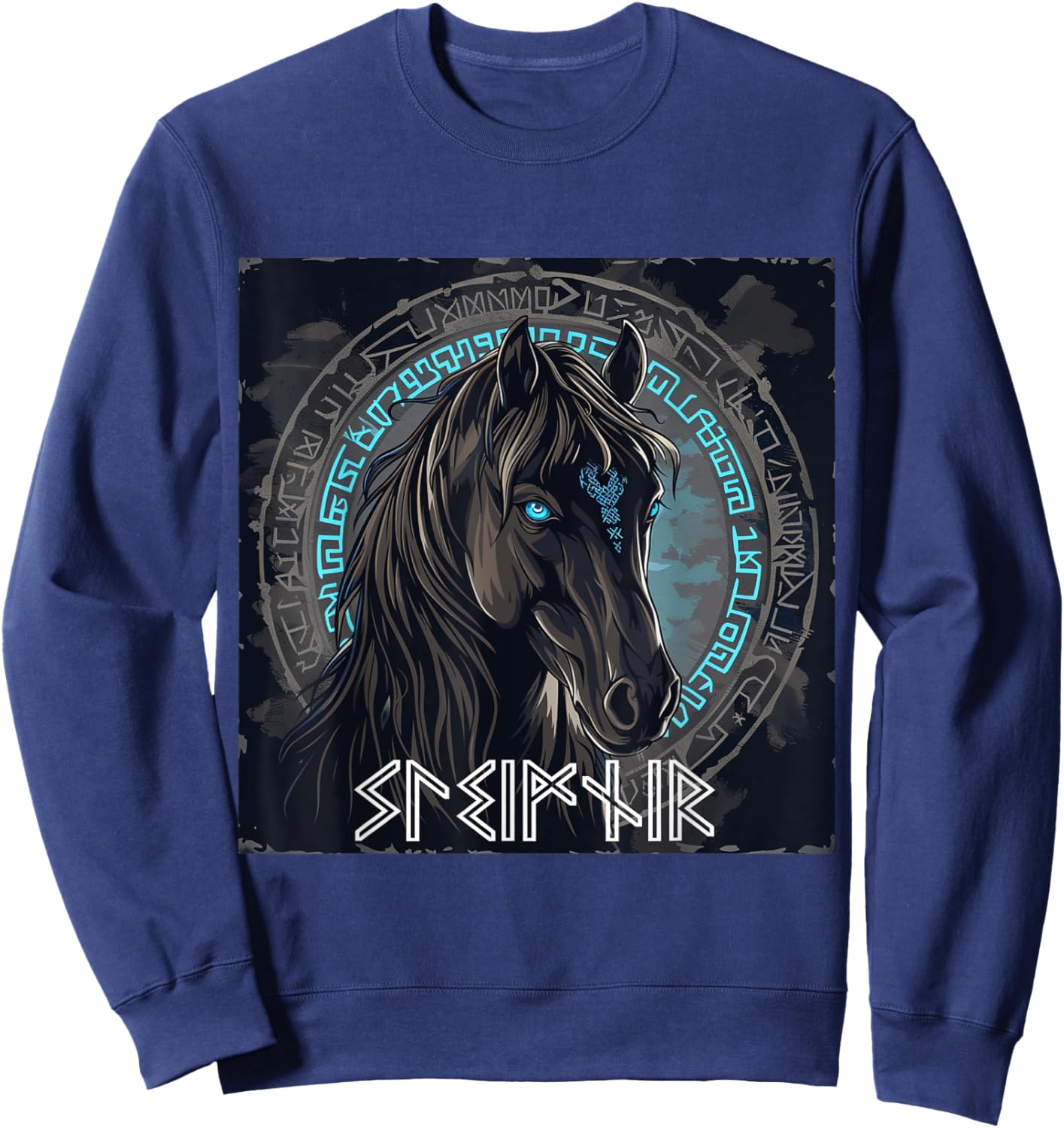 Wikinger Sleipnir Odins Pferd Vikings Runen Valhalla Sweatshirt - Sweatshirt | Navy