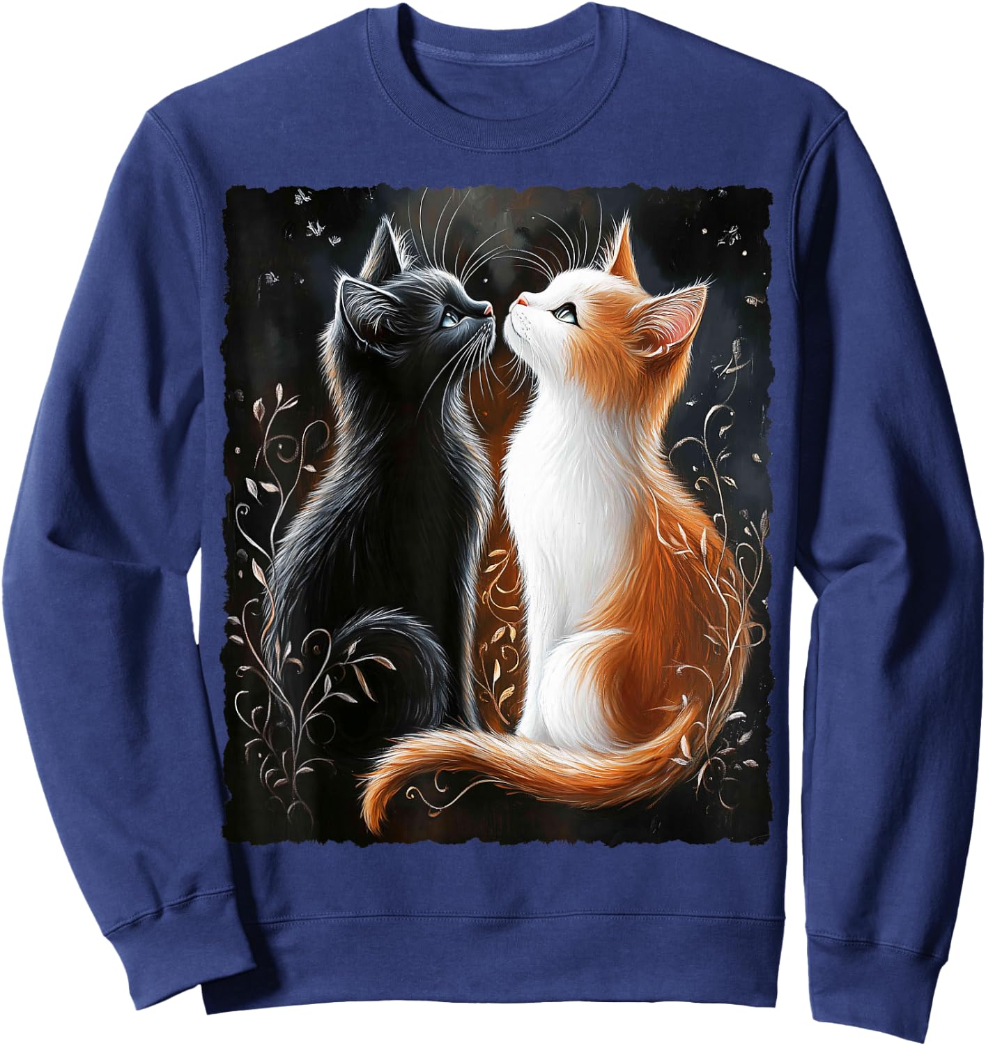 Cute Magical Cat Kitten Fantasy Art Design Sweatshirt - Sweatshirt | Navy