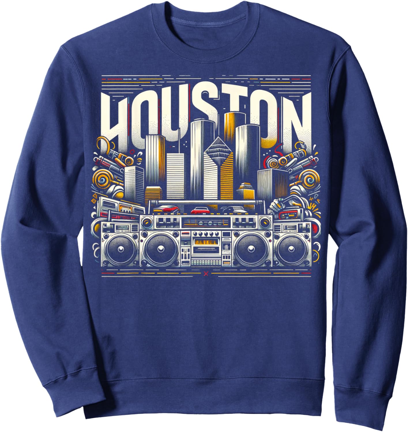 Houston Shirt | Cool | Men Women S - 6XL Sweatshirt - Sweatshirt | Navy