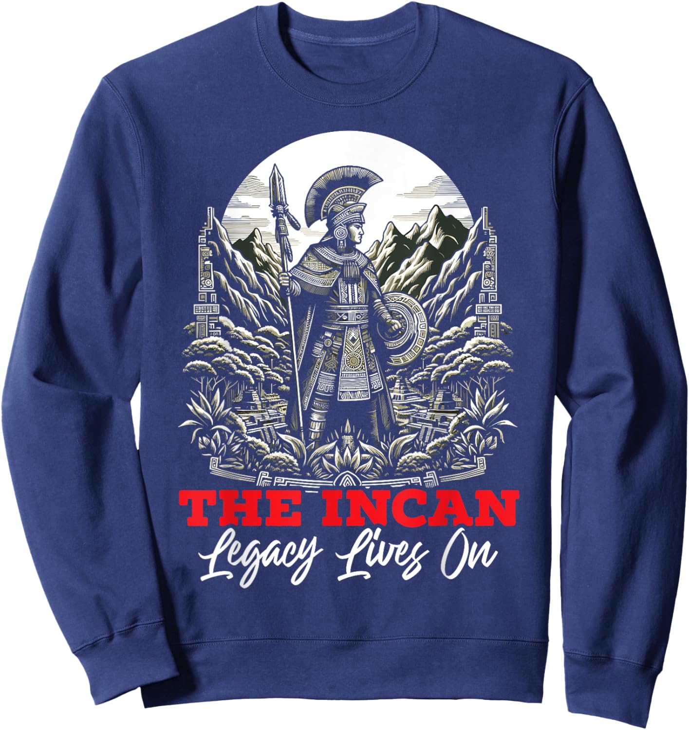 Incan Warrior South America Peru Peruvian Inca Empire Sweatshirt - Sweatshirt | Navy