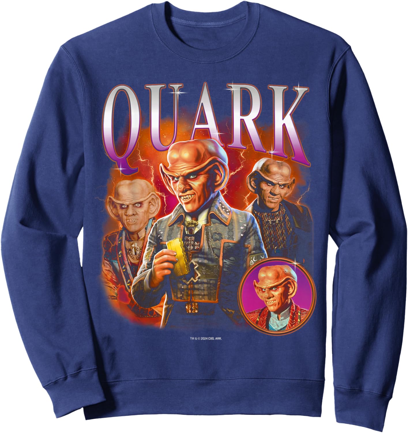Star Trek : Deep Space Nine Quark Heartthrob , Black, S Sweatshirt - Sweatshirt | Navy
