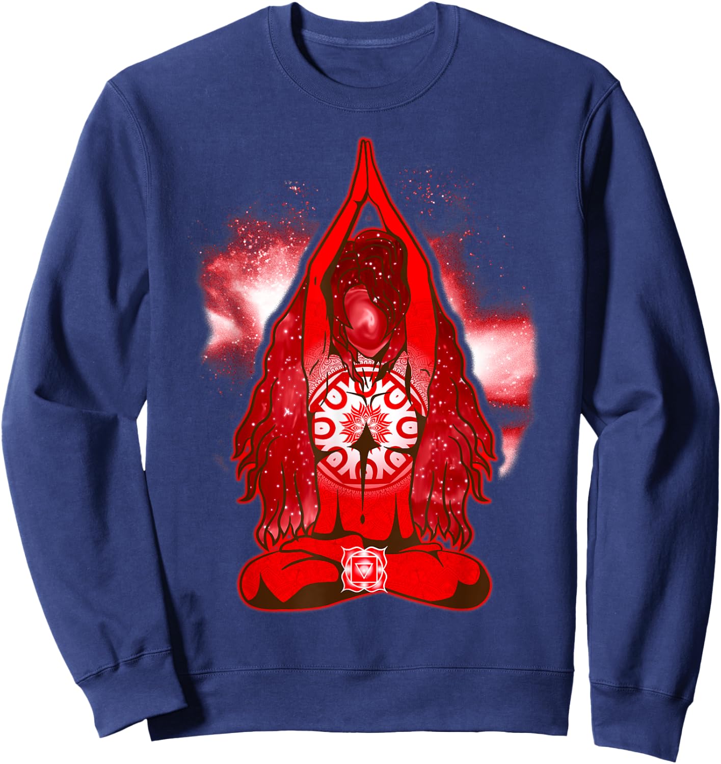 Root Chakras Shirt Yoga T Shirt Root Chakras Shirt Sweatshirt - Sweatshirt | Navy