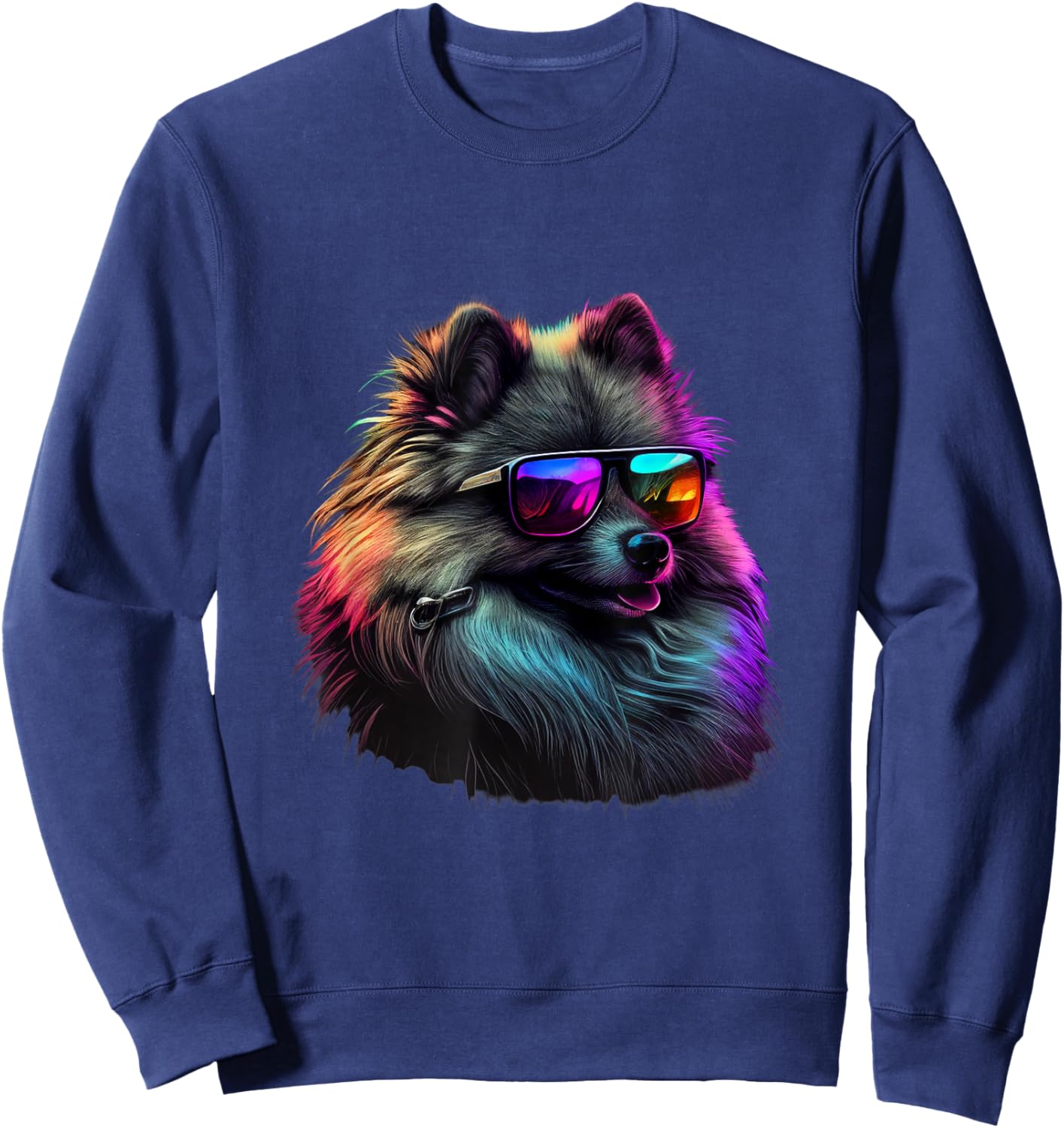 Abstract Keeshond Dog Lovers Keeshond Dogs Keeshonds Sweatshirt - Sweatshirt | Navy