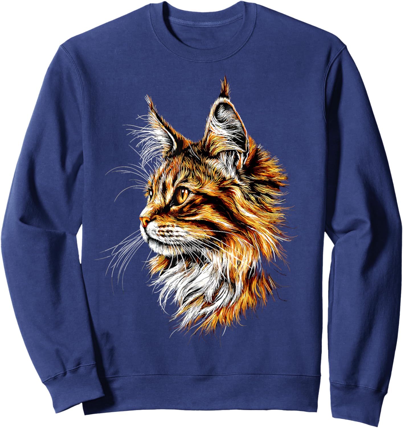 Maine Coon Katze Cat Katzenliebhaber Süße Maine-Coon Katzen Sweatshirt - Sweatshirt | Navy