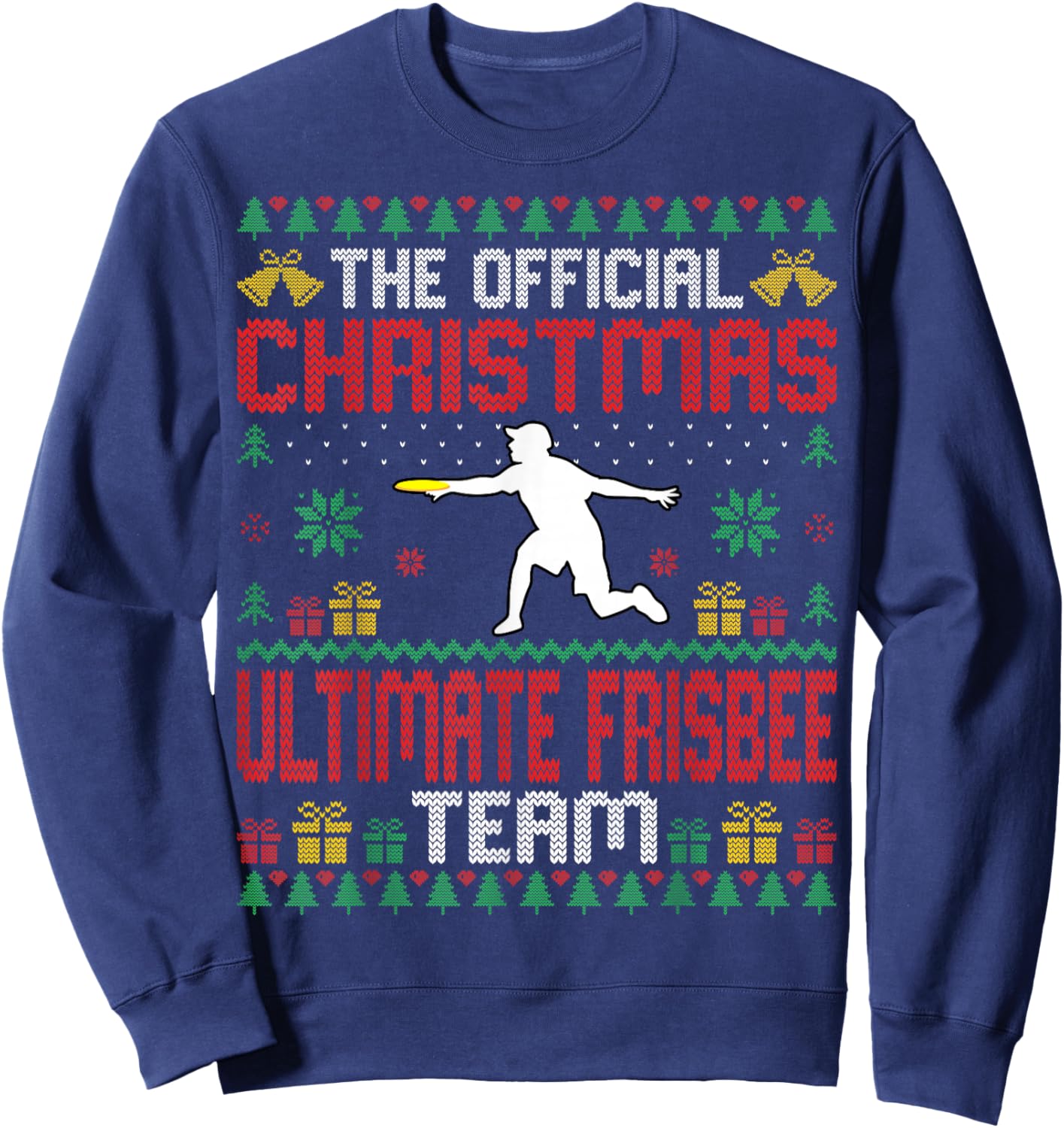 Funny Ugly Christmas Ultimate Frisbee Team Xmas Sweatshirt - Sweatshirt | Navy