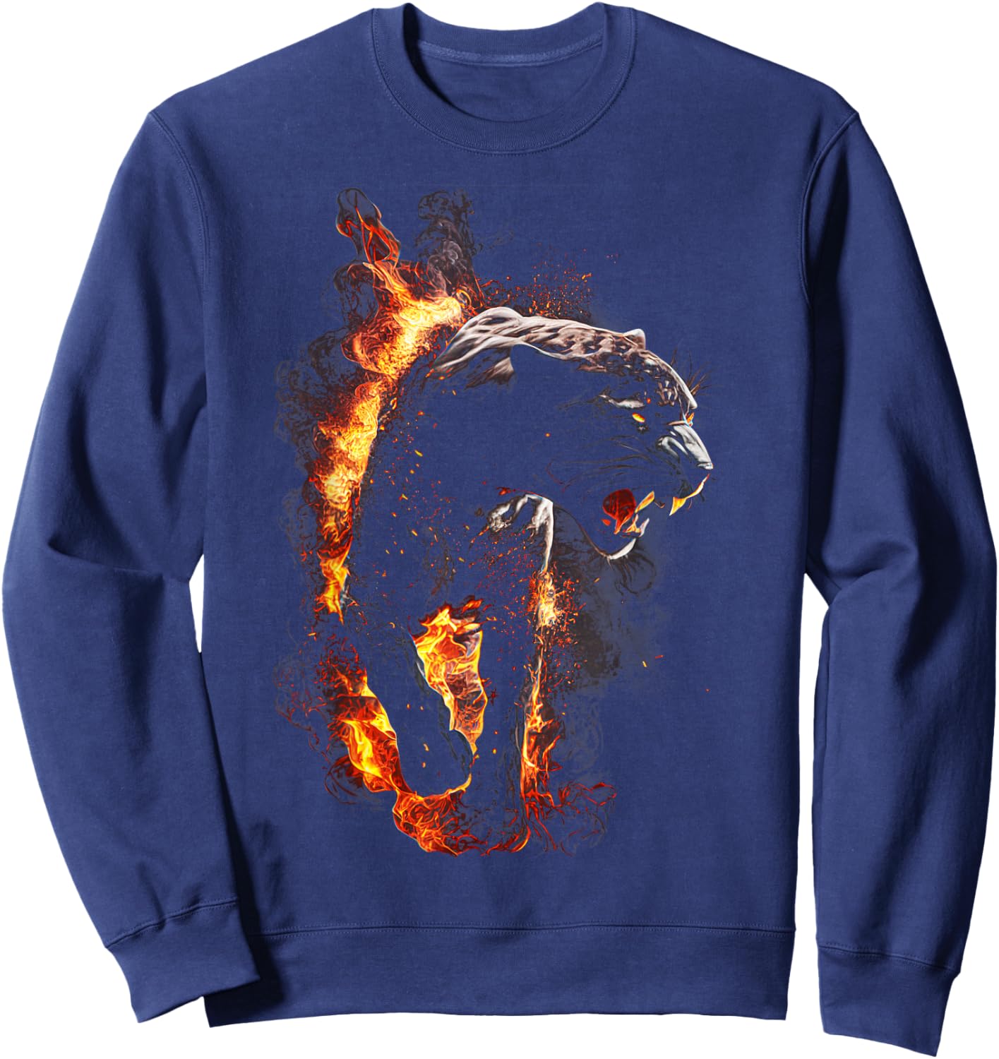 Panther Lover animal Big Cat Panther Animal black Sweatshirt - Sweatshirt | Navy