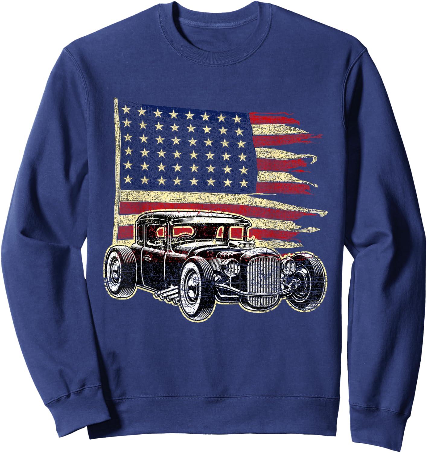 Hot Rod Tuning Car V8 Custom Sports Car Motorsport Gift Sweatshirt - Sweatshirt | Navy