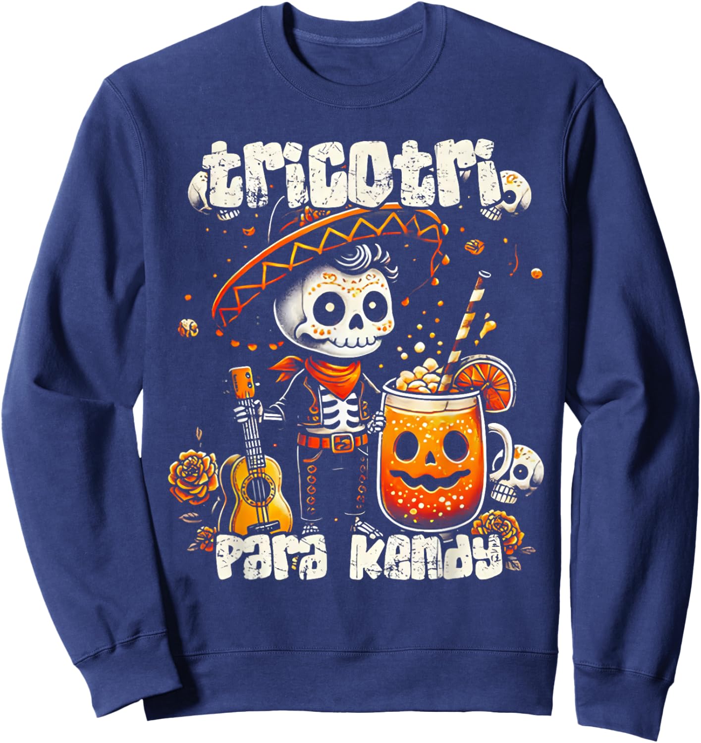 Tricotri Para Kendy Mexicano Halloween Sweatshirt - Sweatshirt | Navy