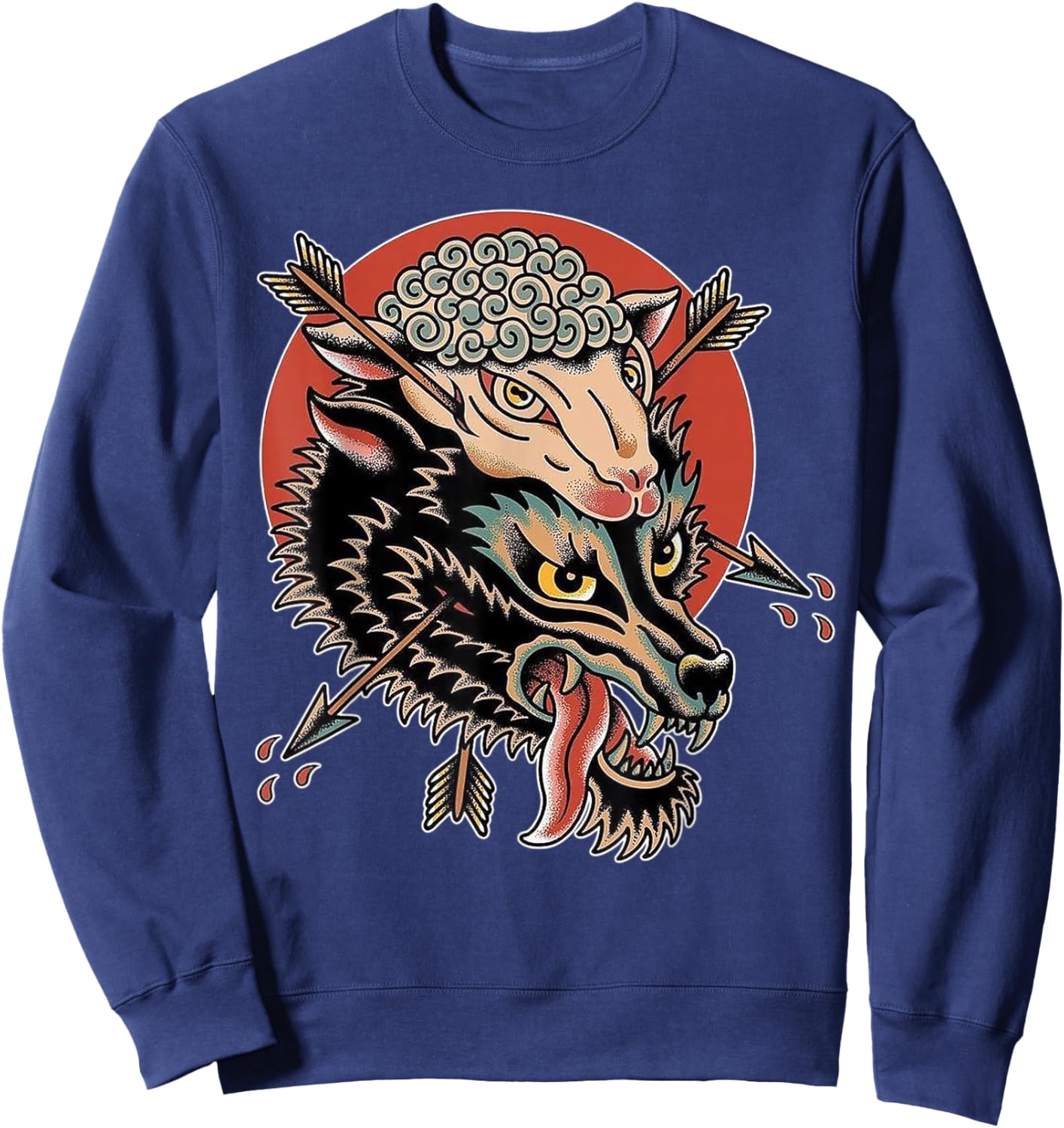 Wolf in Sheep's Clothing Traditional Sweatshirt - Sweatshirt | Navy