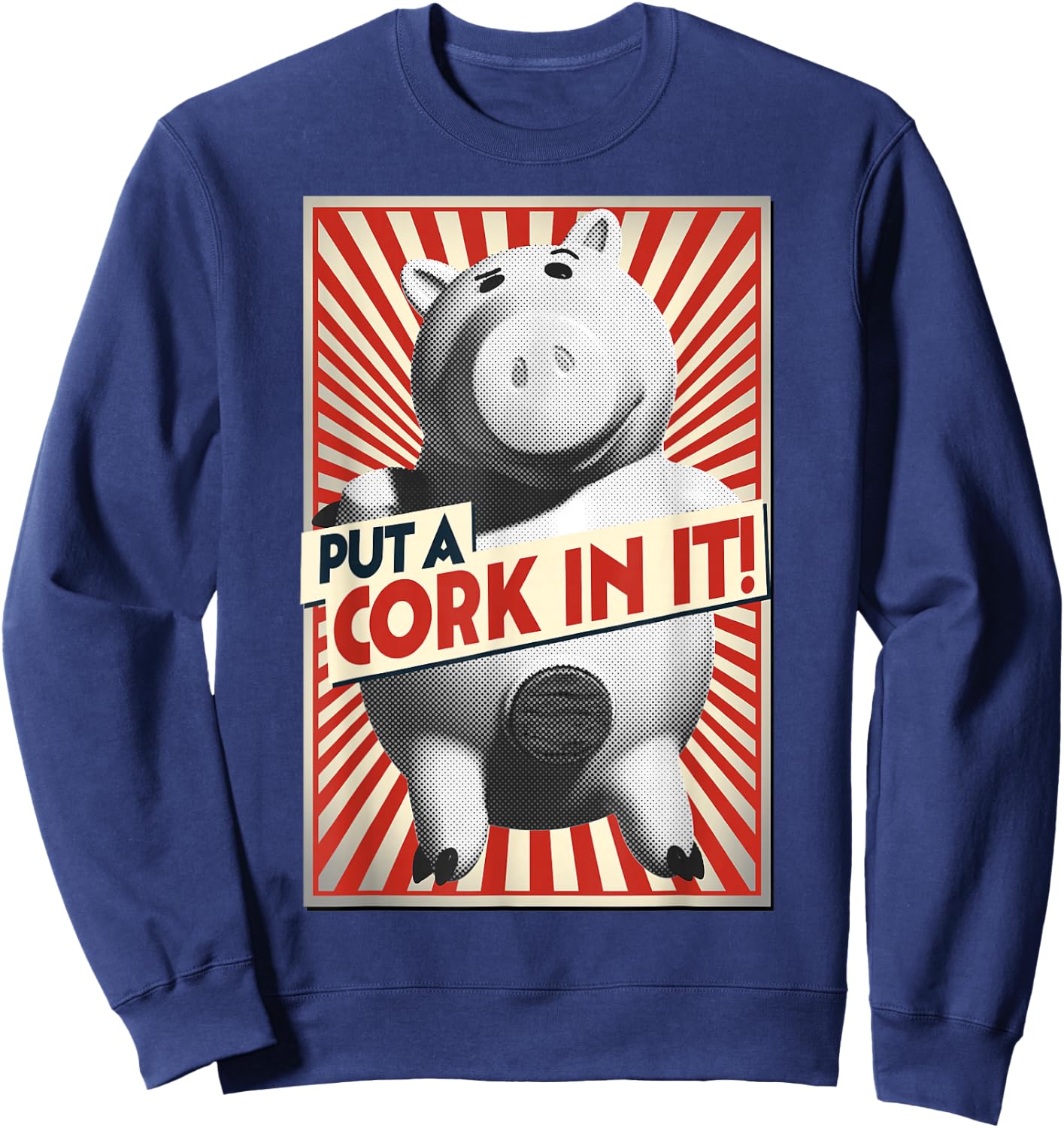 Disney Pixar Toy Story Hamm Piggy Bank Put A Cork in It Sweatshirt - Sweatshirt | Navy