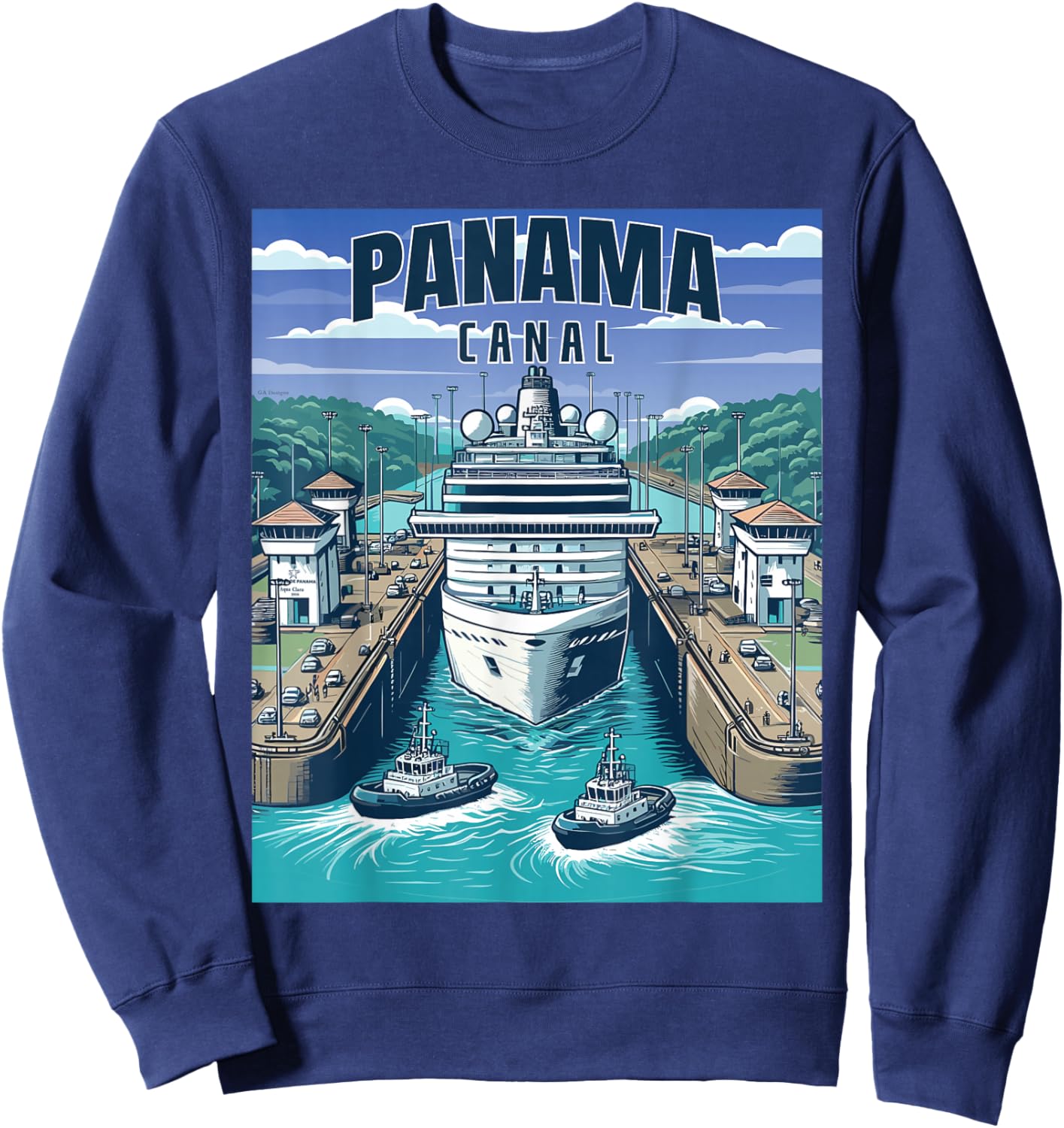 Panama Canal Panama Trip - Panama Canal Cruise Souvenir Sweatshirt - Sweatshirt | Navy
