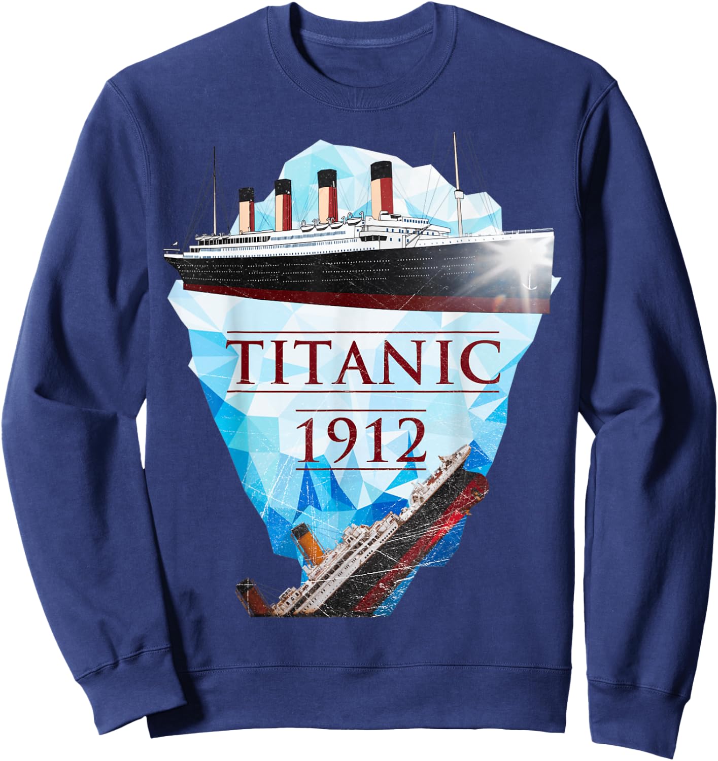 Vintage Titanic Voyage RMS Titanic 1912 Sweatshirt - Sweatshirt | Navy