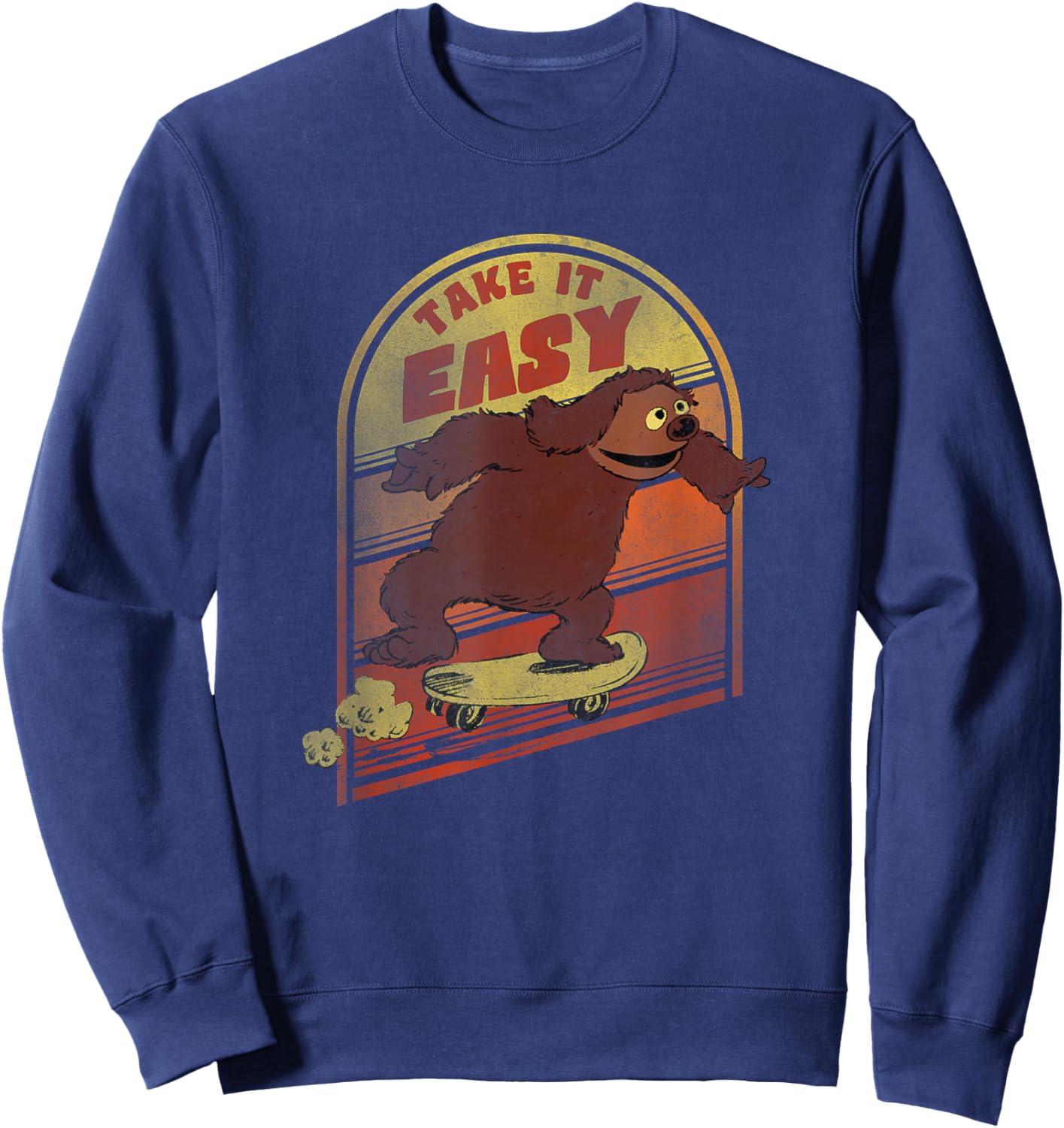 Disney The Muppets Rowlf The Dog Take It Easy Vintage Retro Sweatshirt - Sweatshirt | Navy
