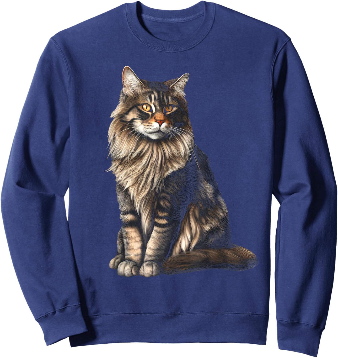 American Forest Cat Maine-Coon Cat Sweatshirt - Sweatshirt | Navy