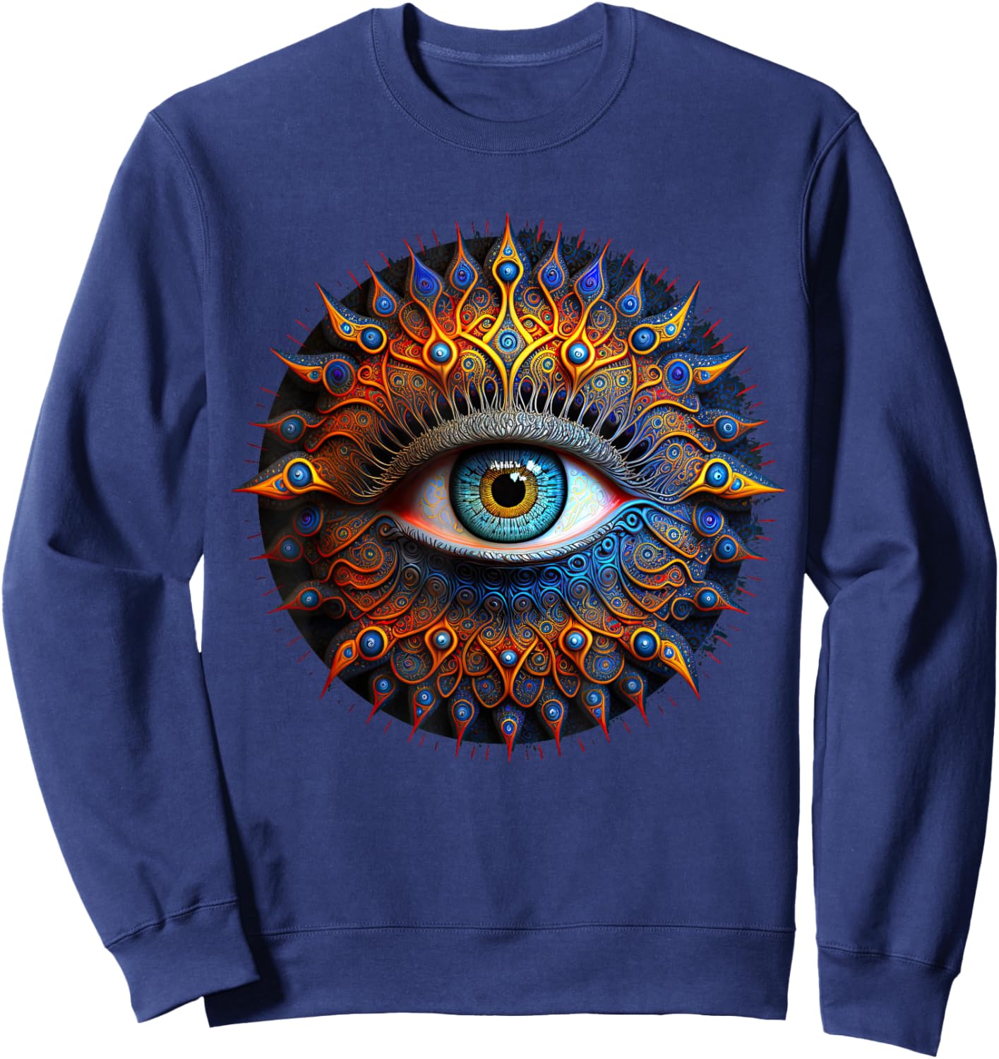 Evil Eye symbol of protection Spiritual Esoteric Sweatshirt - Sweatshirt | Navy