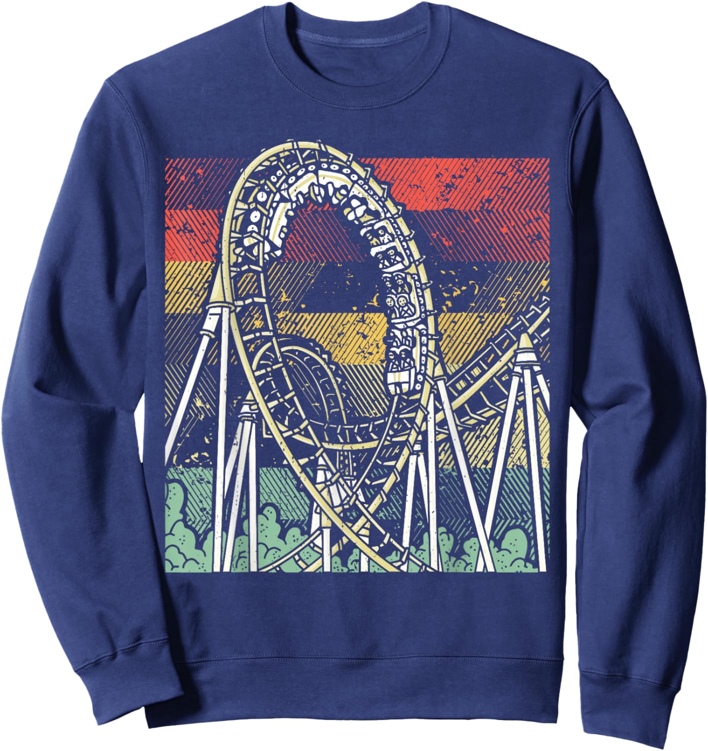 Retro Roller Coaster Sweatshirt - Sweatshirt | Navy