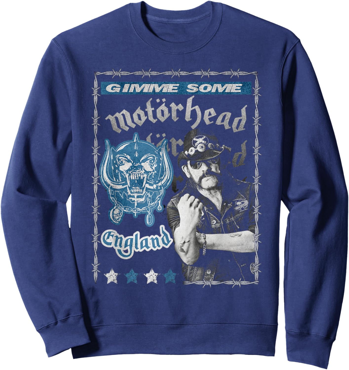 Motörhead – Lemmy Collage Blue Sweatshirt - Sweatshirt | Navy