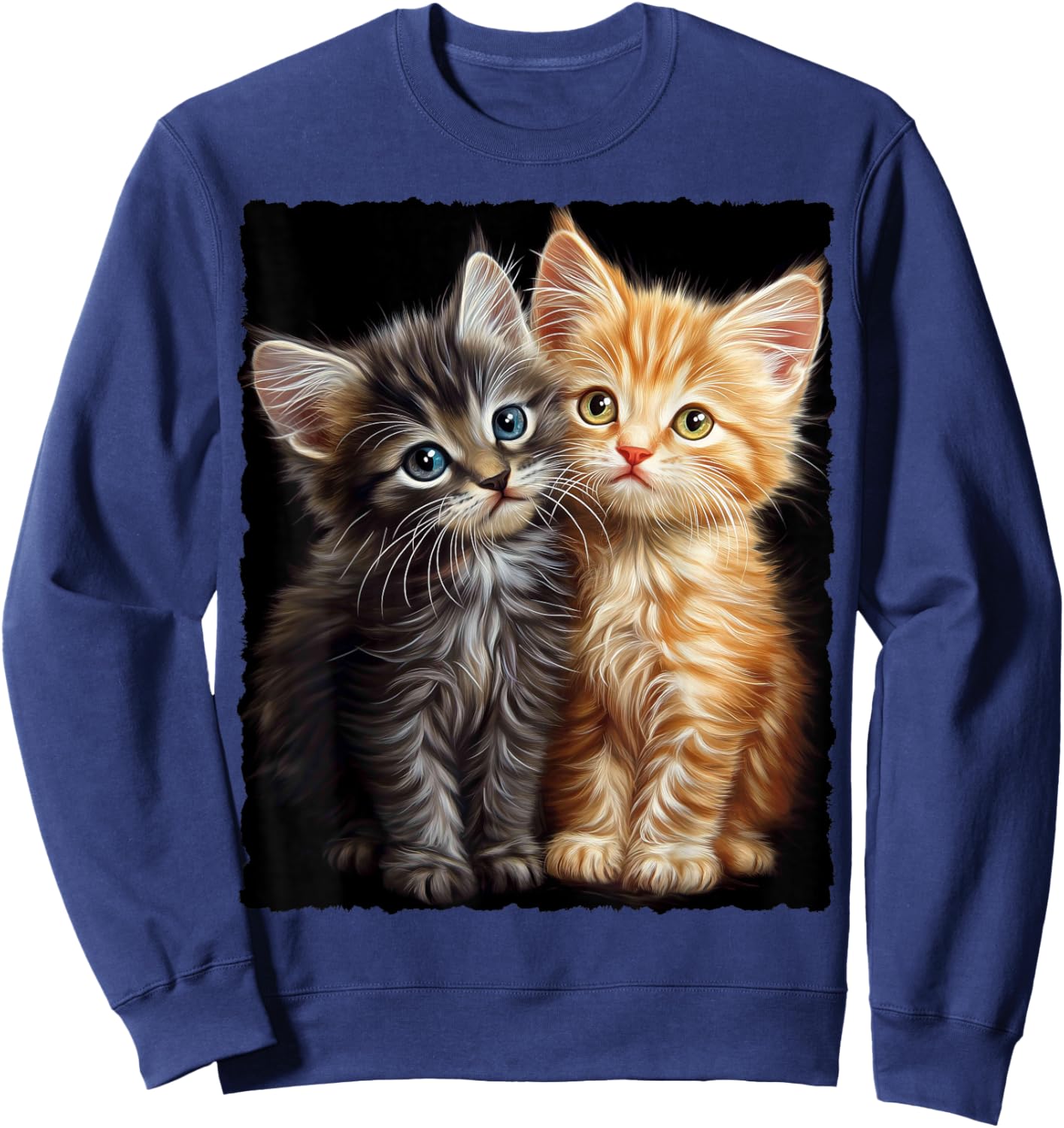 Cute Magical Cat Kitten Fantasy Art Design Sweatshirt - Sweatshirt | Navy