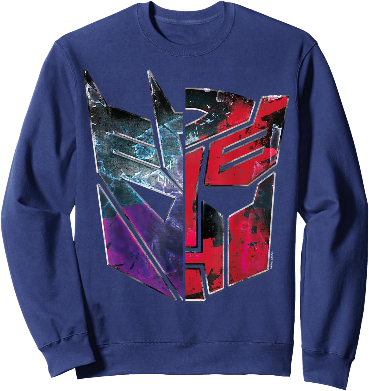 Transformers: War For Cybertron Decepticon Autobot Split Sweatshirt - Sweatshirt | Navy