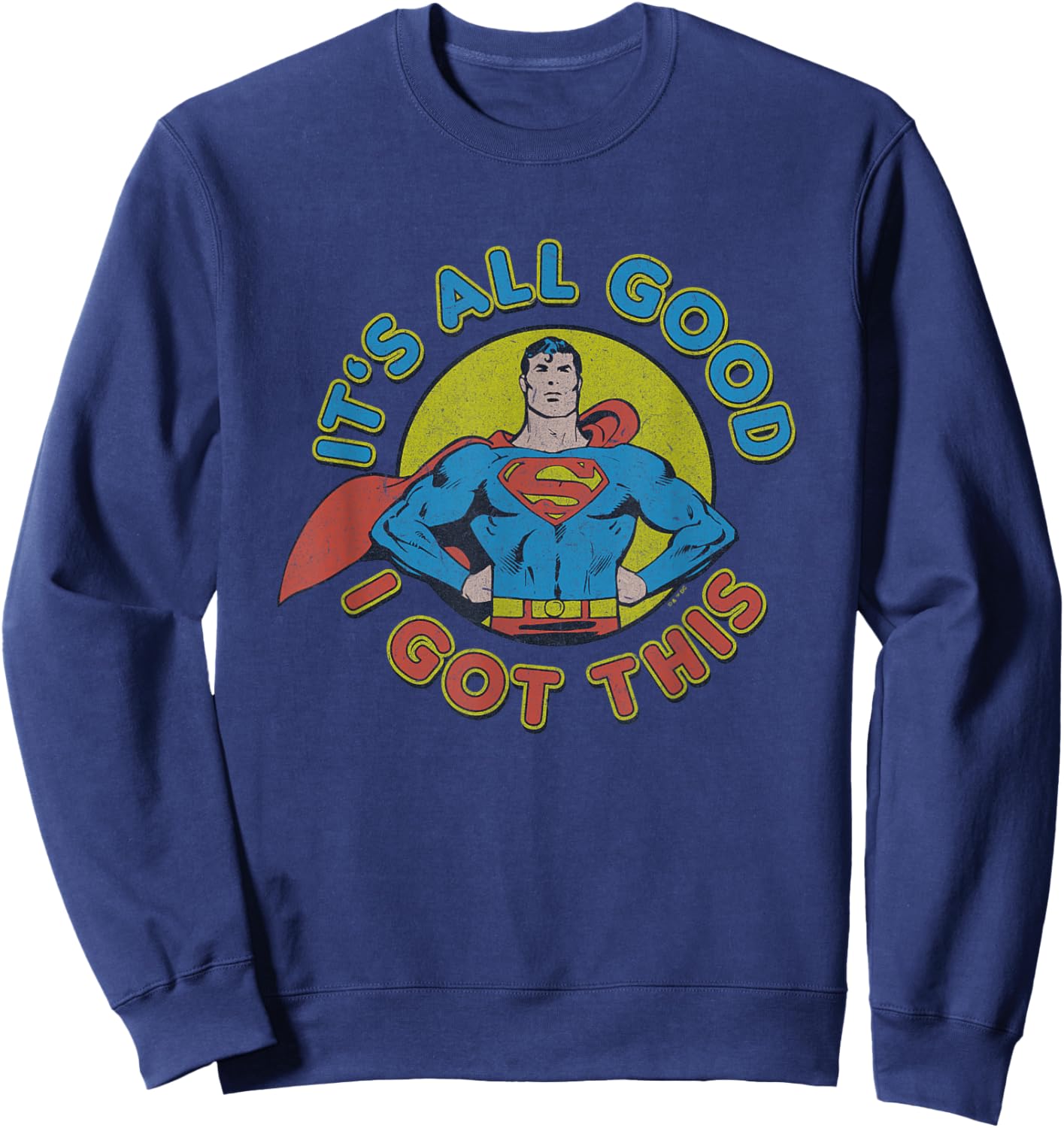 DC Comics Superman It's All Good I Got This Retro Chest Logo Sweatshirt - Sweatshirt | Navy