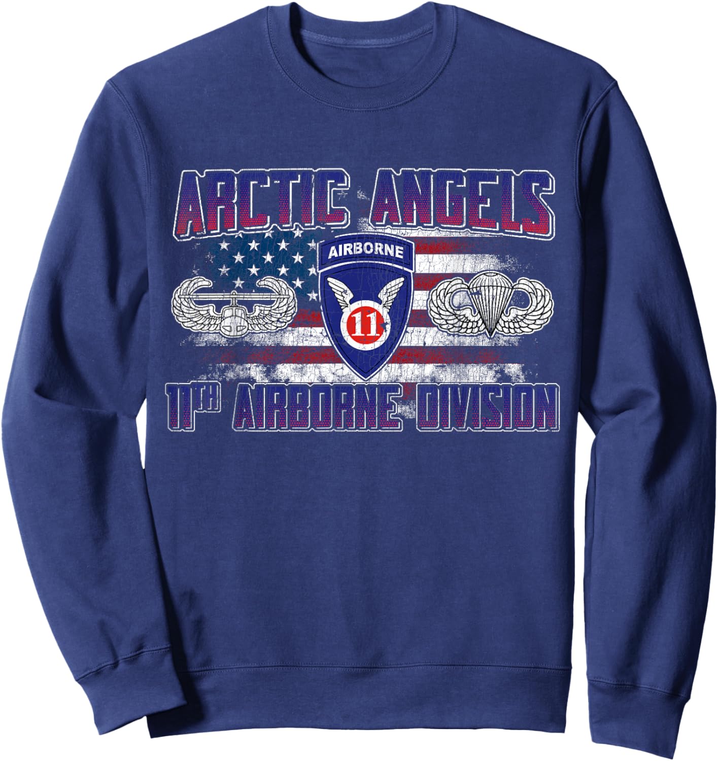 11th Airborne Division Arctic Angel Veteran Vintage Gifts Sweatshirt - Sweatshirt | Navy