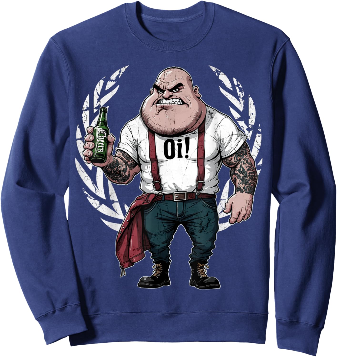 Traditioneller Oi Skinhead Punk-Rock Sweatshirt - Sweatshirt | Navy