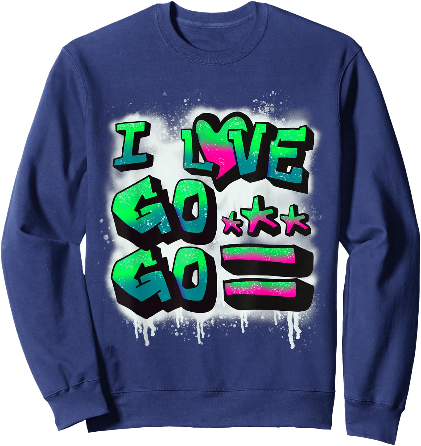 D.C. I Love Go-Go Music Gift kids and adults Sweatshirt - Sweatshirt | Navy