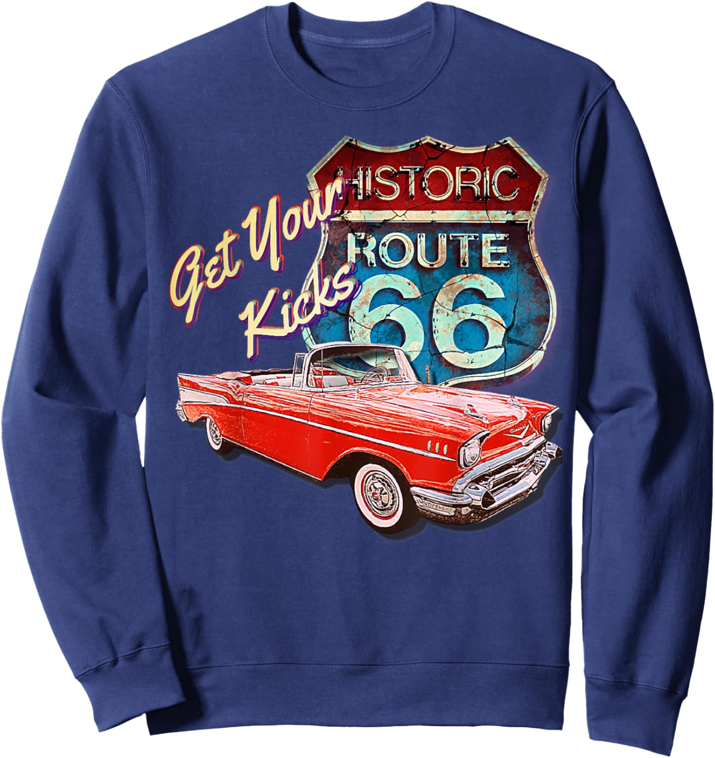 1957 57 Chevys Truck Bel Air Vintage Retro Car Street Sweatshirt - Sweatshirt | Navy