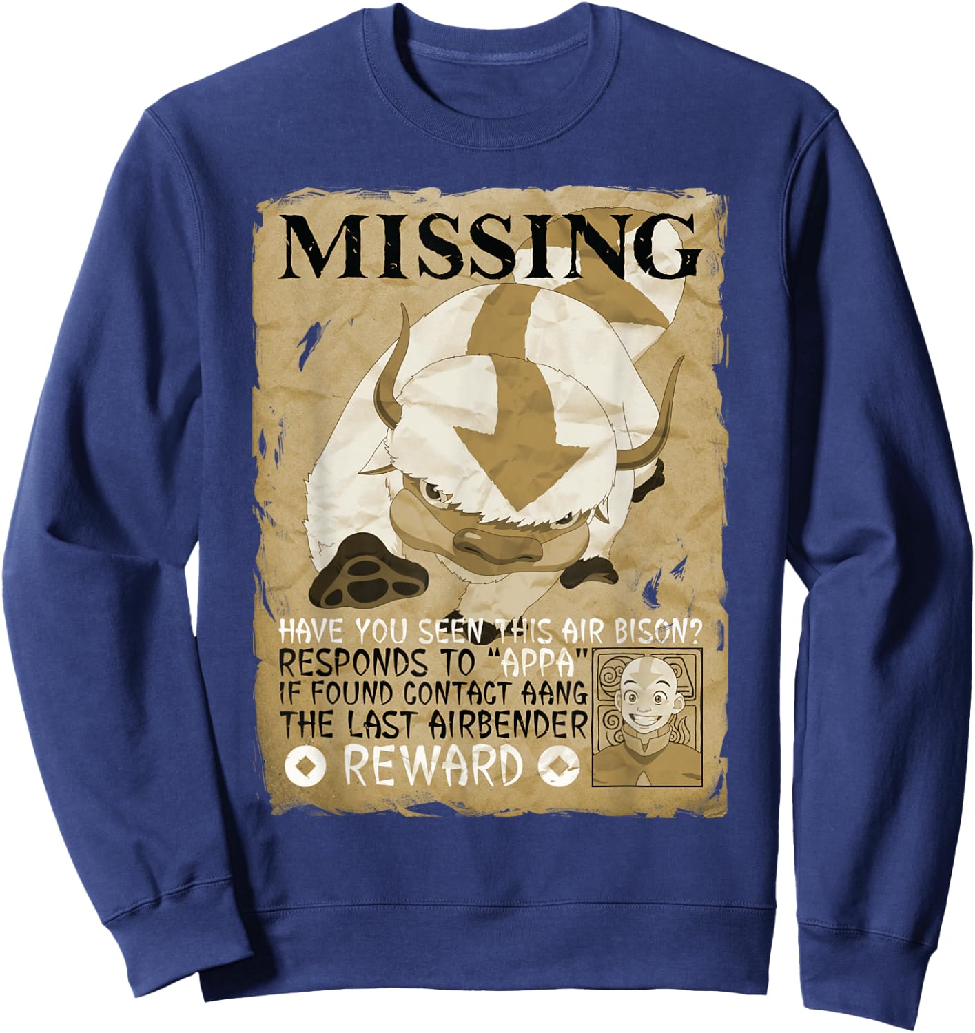 Missing Bison Poster Appa Sweatshirt - Sweatshirt | Navy
