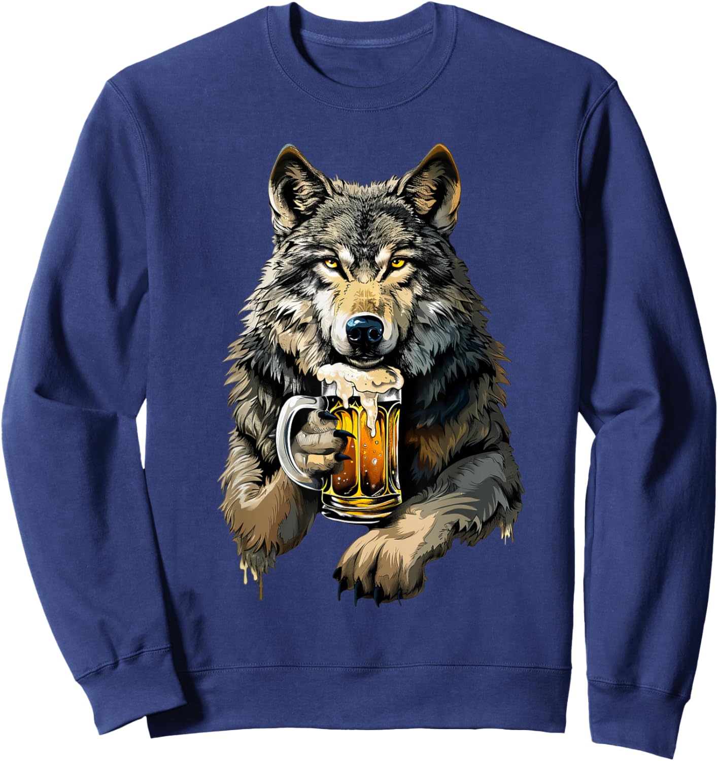 Wolf Beer Sweatshirt - Sweatshirt | Navy