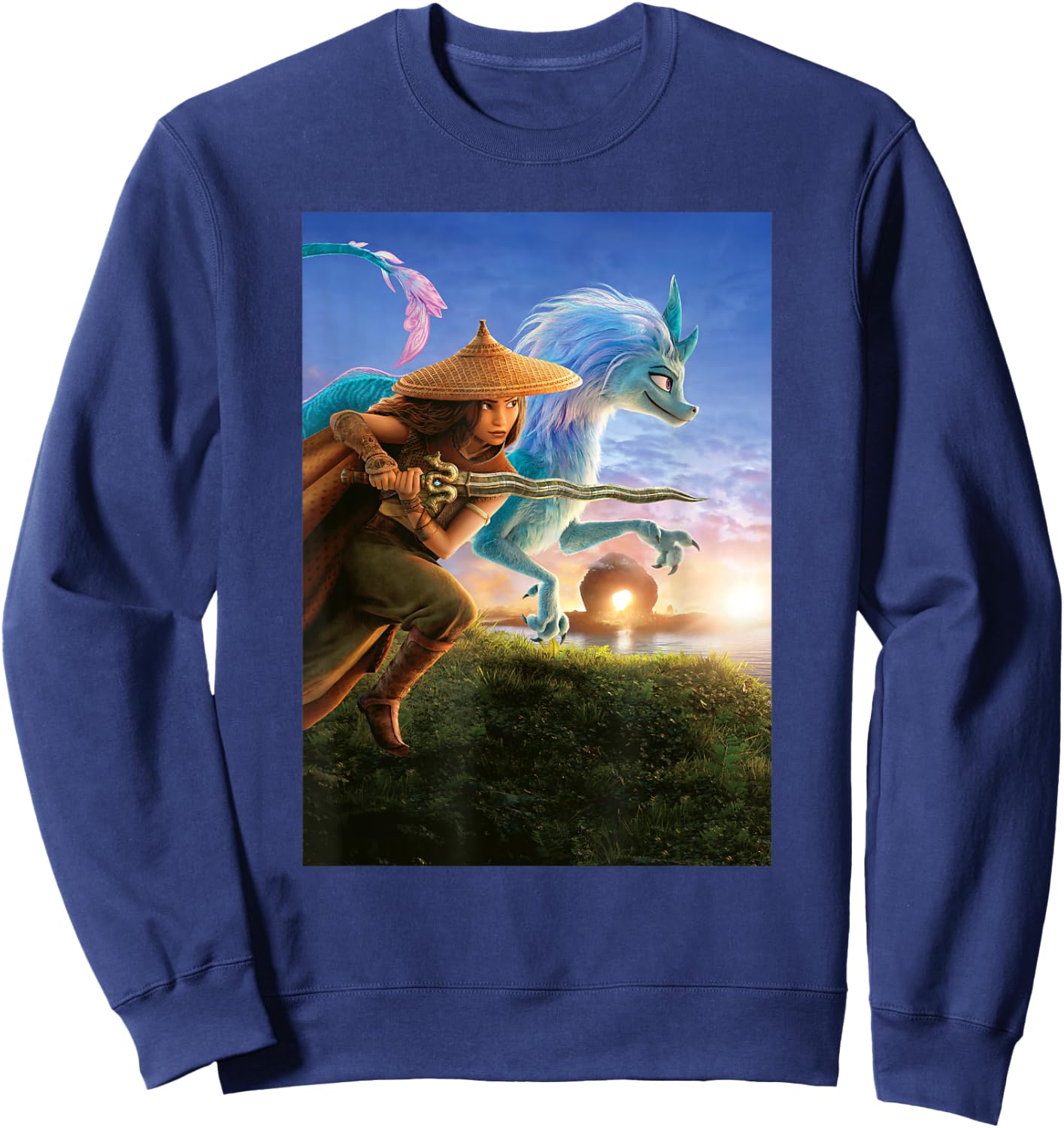 Disney Raya And The Last Dragon Raya Sisu Poster Sweatshirt - Sweatshirt | Navy